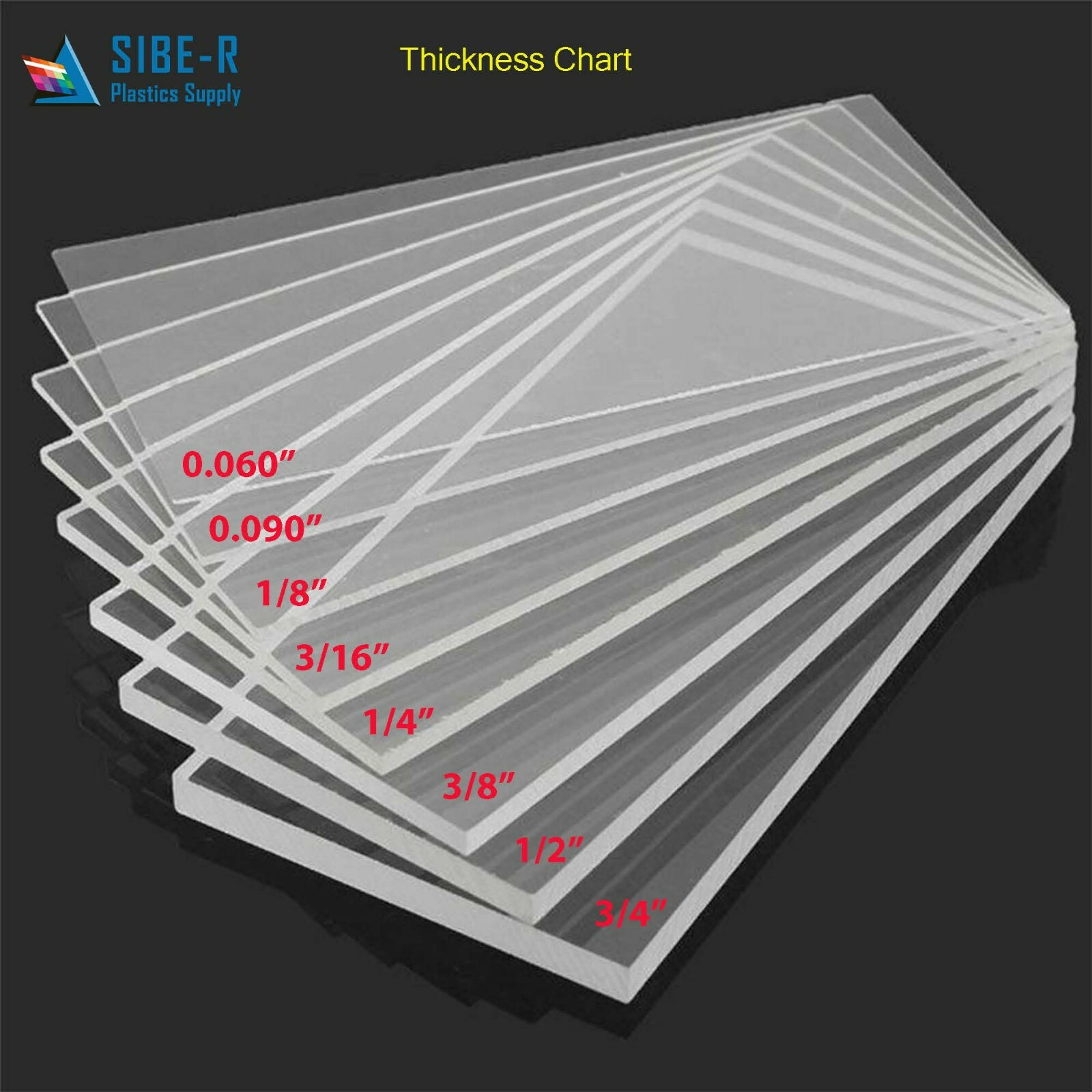 CAST PLEXIGLASS ACRYLIC SHEET CLEAR 3/8″ x 6″ x 6″