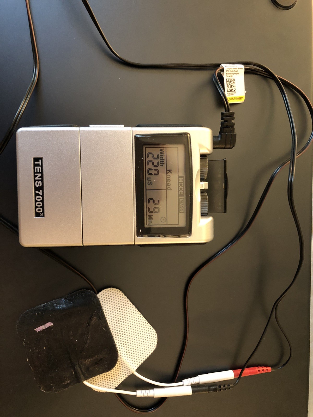 TENS 7000 TENS Unit Electrical Muscle Stimulator 2 Channel w/ Case & Accessories