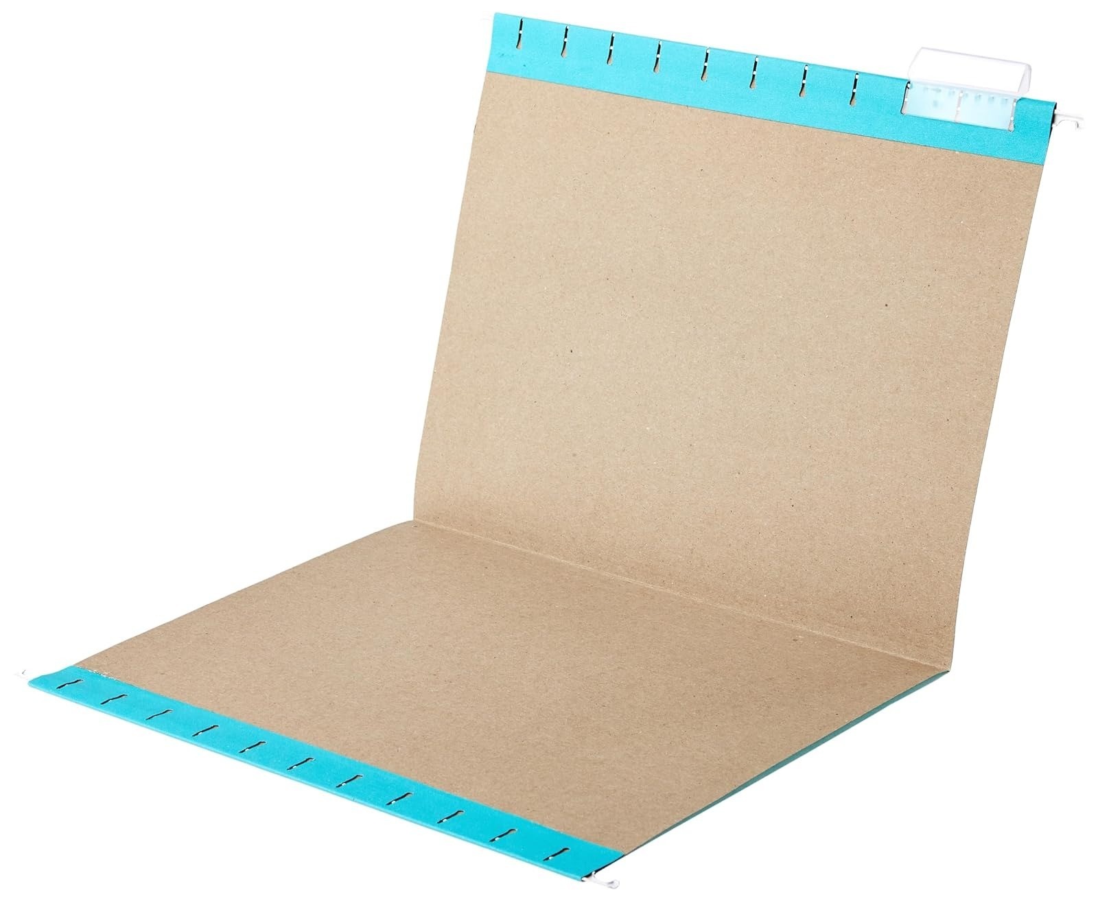Amazon Basics Hanging File Folders Letter Size Aqua 25-Pack