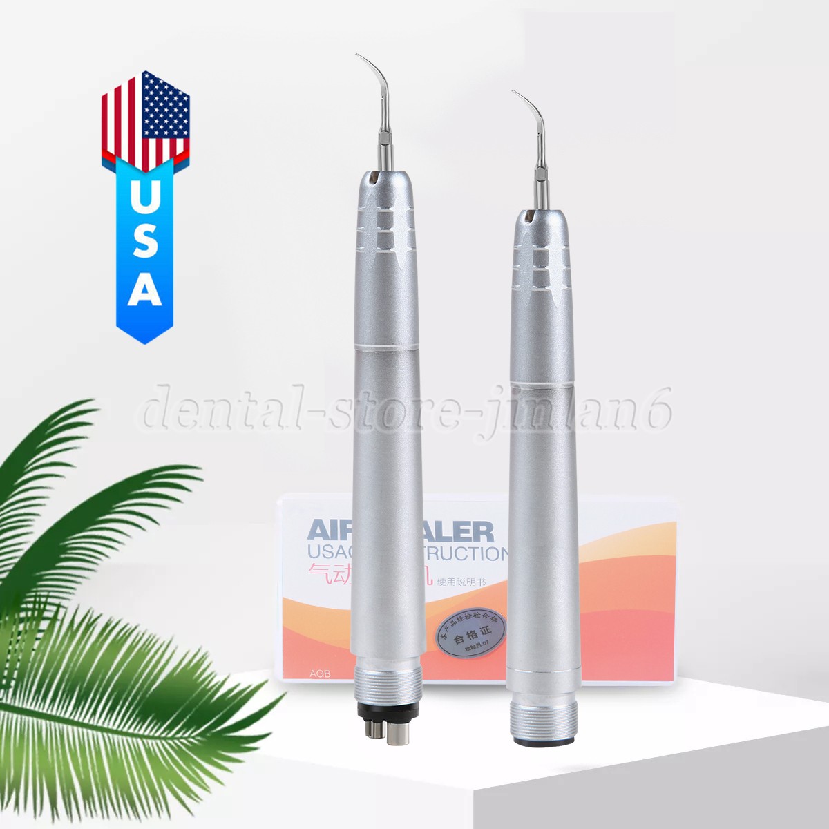 Kavo Style Dental Air Scaler Handpiece Sonic Scaler Cleaner 2/4Holes w/3pcs Tips