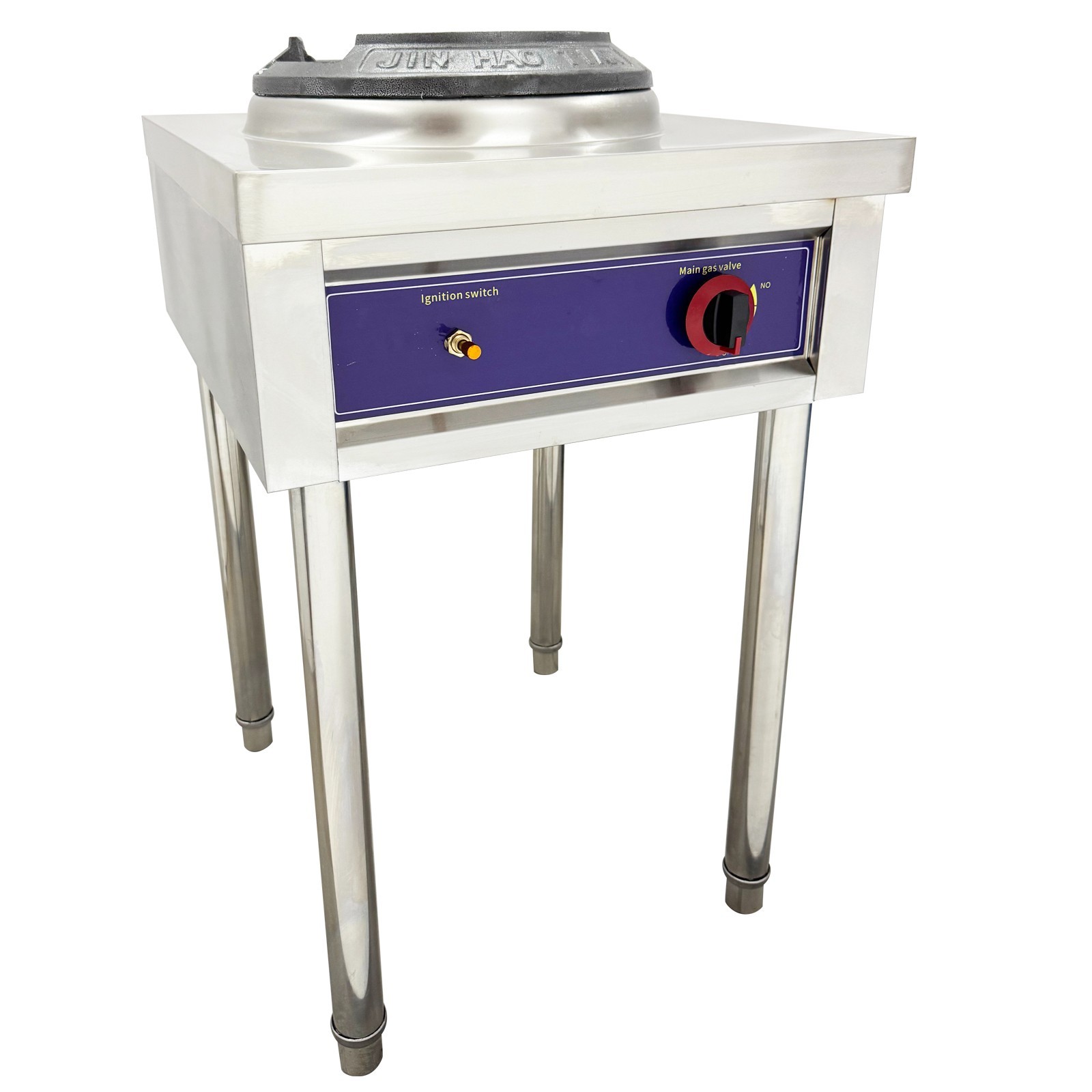 OPEN BOX 10″ LPG Commercial Wok Stove 45000BTU High Pressure Cast Iron Burner