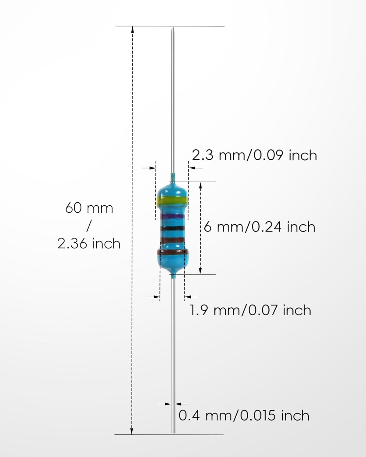 Set 1000 Resistencias 1/4W ±1% Película Metalica 25 Valores 1Ω-1MΩ 40 Piezas