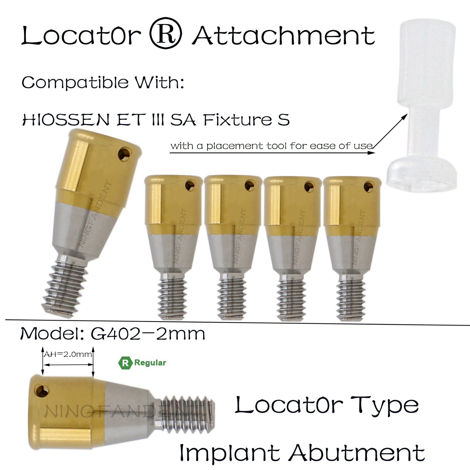 Implant Locat0r System Abutment 1-7.0mm GH For HIOSSEN ET III SA Ø3.7 Standard