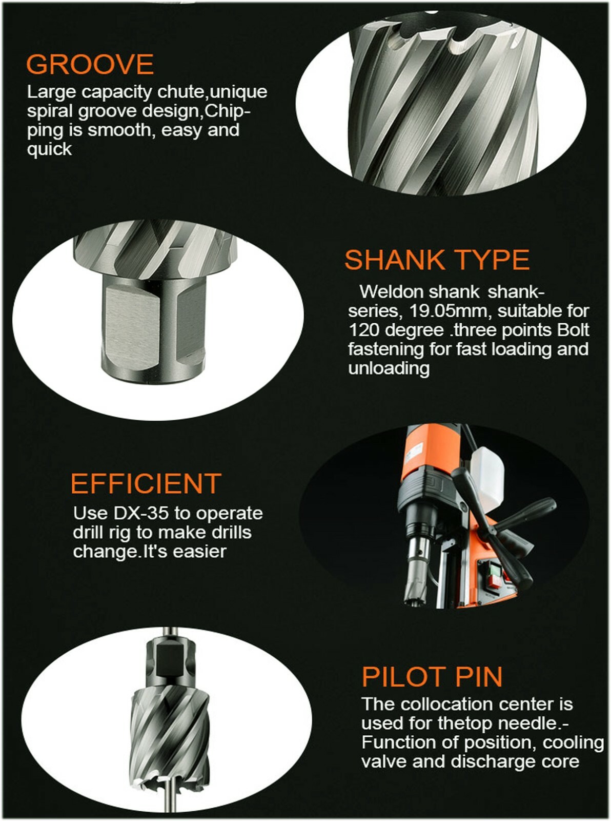 HSS Annular Cutter 1-1/2 In.x 2 In. with 3/4 In.Weldon Shank Metal Hole Cutters