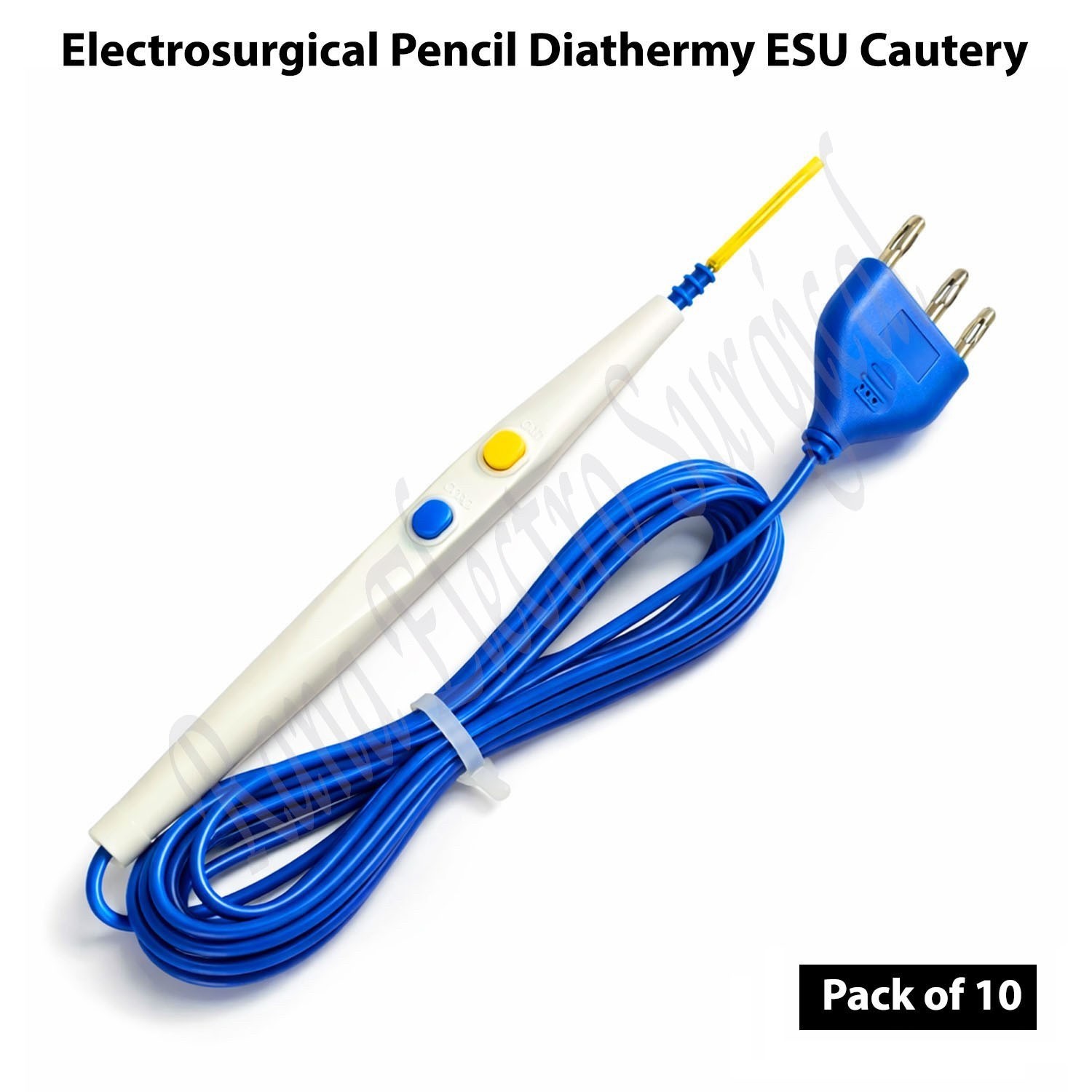 Diathermy ESU Cautery Pencil Electrosurgical Pencil with Blade Pack of 10 Pcs