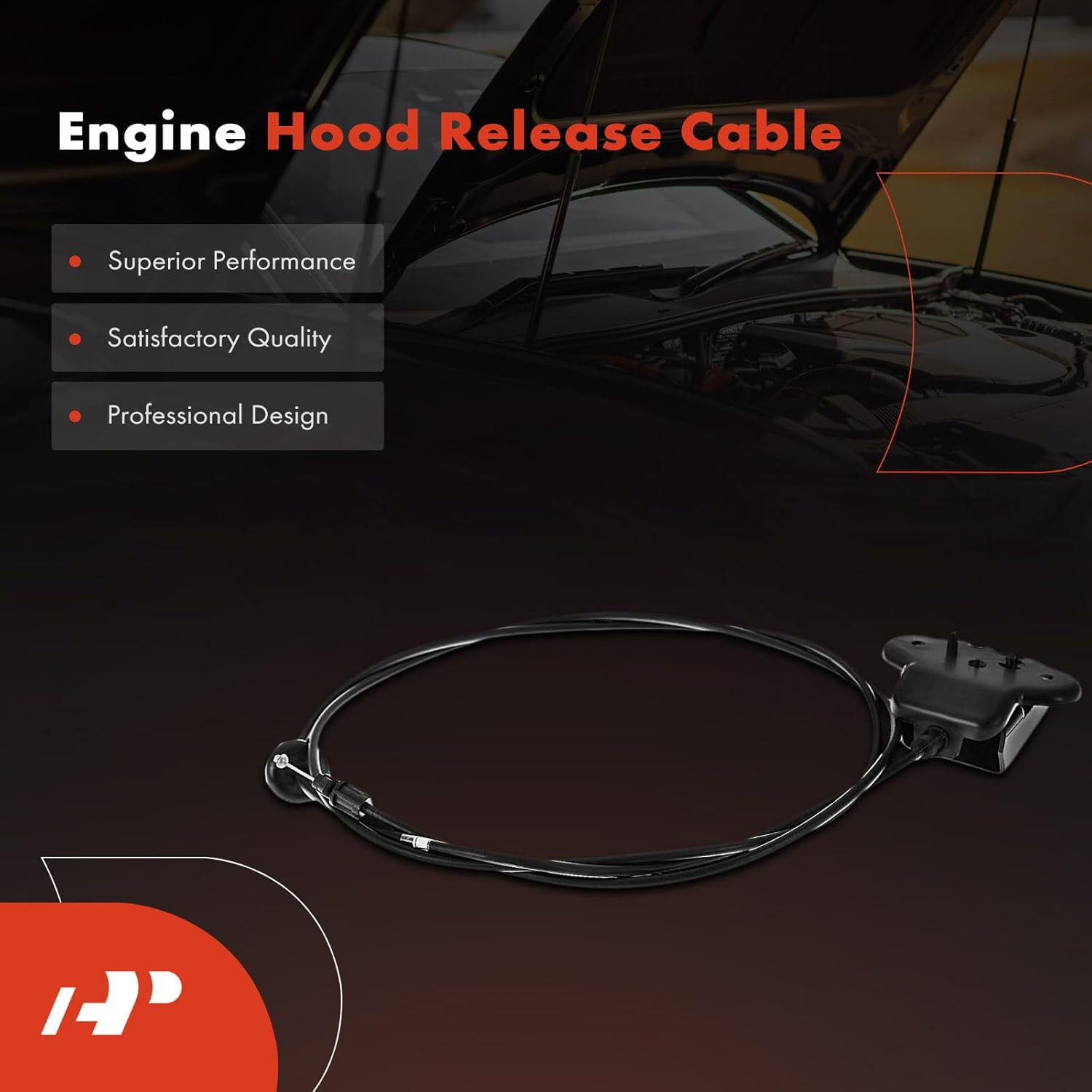 Front Hood Latch Release Cable with Handle Compatible with Dodge Grand Caravan 2