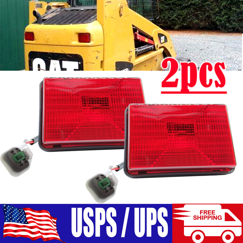 2pc Red Lamp Assembly 142-7503 for CAT Caterpillar 228 232B 236 236B 236B3 259B3