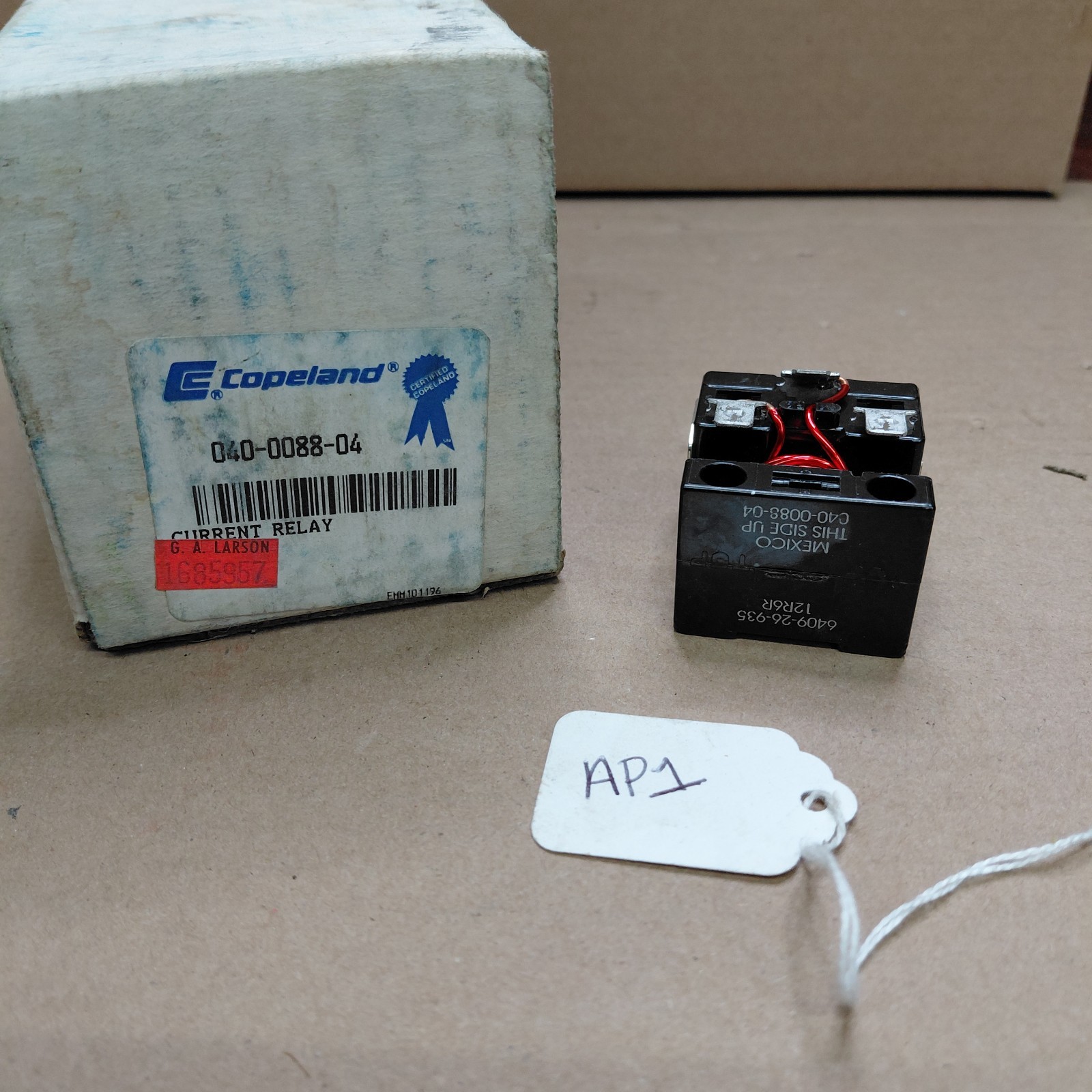 Copeland 040-0088-04 Current Relay 6409-26-935 NOS