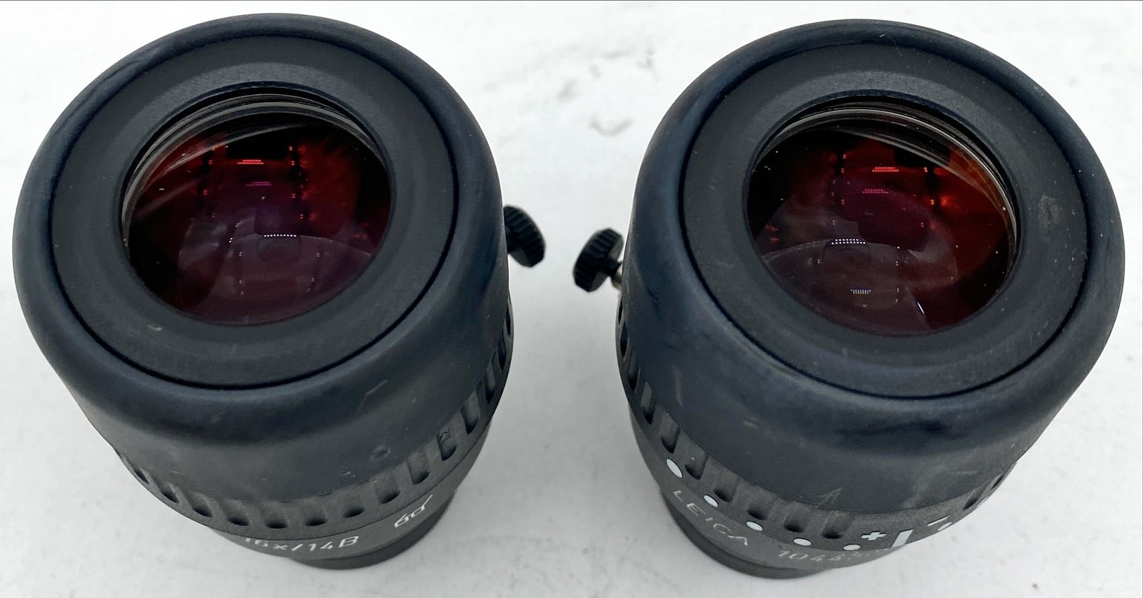 Pair of Leica 16x Microscope Eyepieces 10445301 Stereo – Excellent Condition
