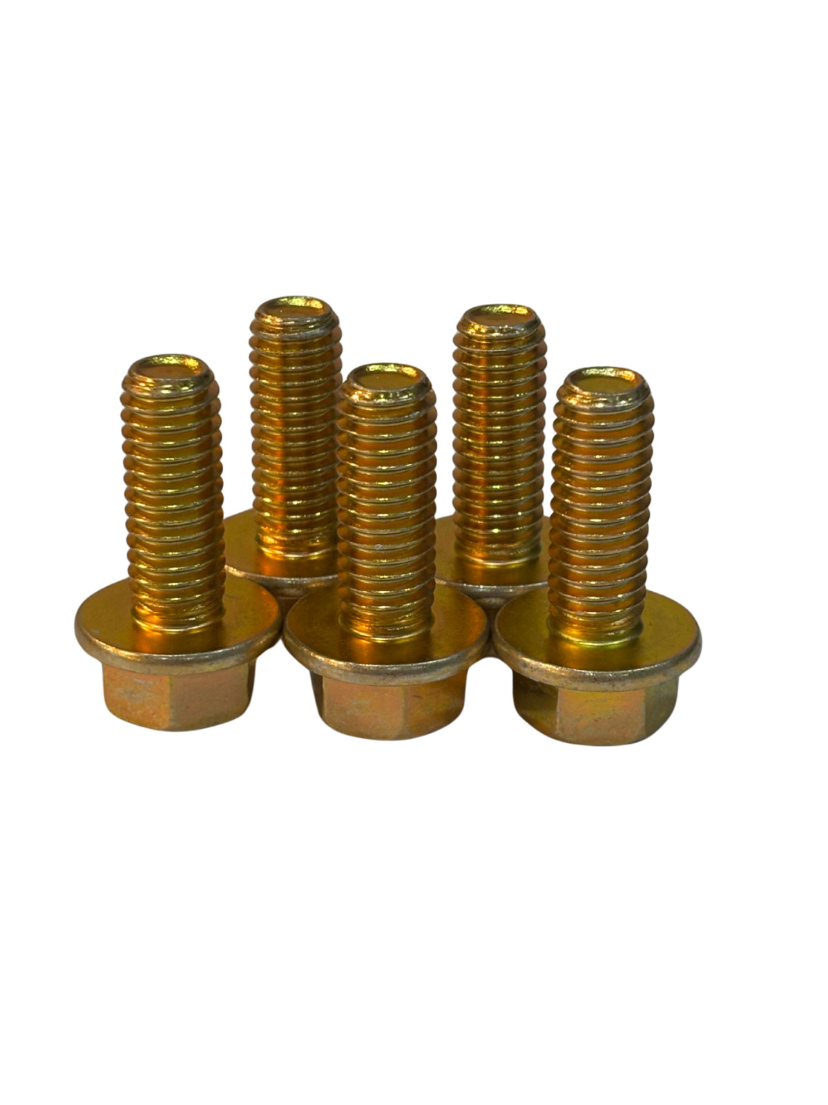 (100 Pcs) 3/8″-16×1″ Grade 8 Hex Flange Bolt (FT) Zinc Yellow Trivalent