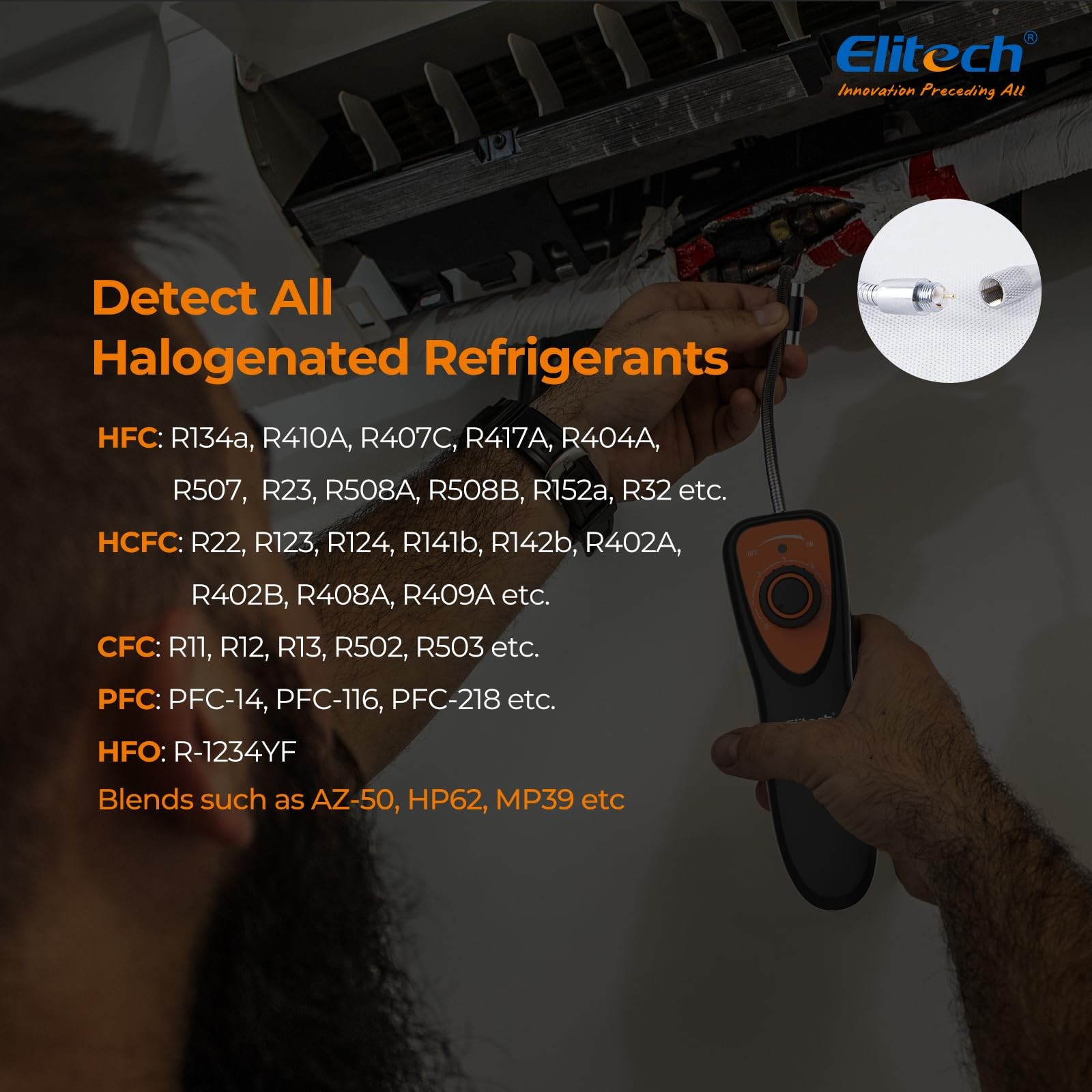 Refrigerant Leak Detector, CLD-100 Freon Leak Detector Car HVAC Halogen Refri…