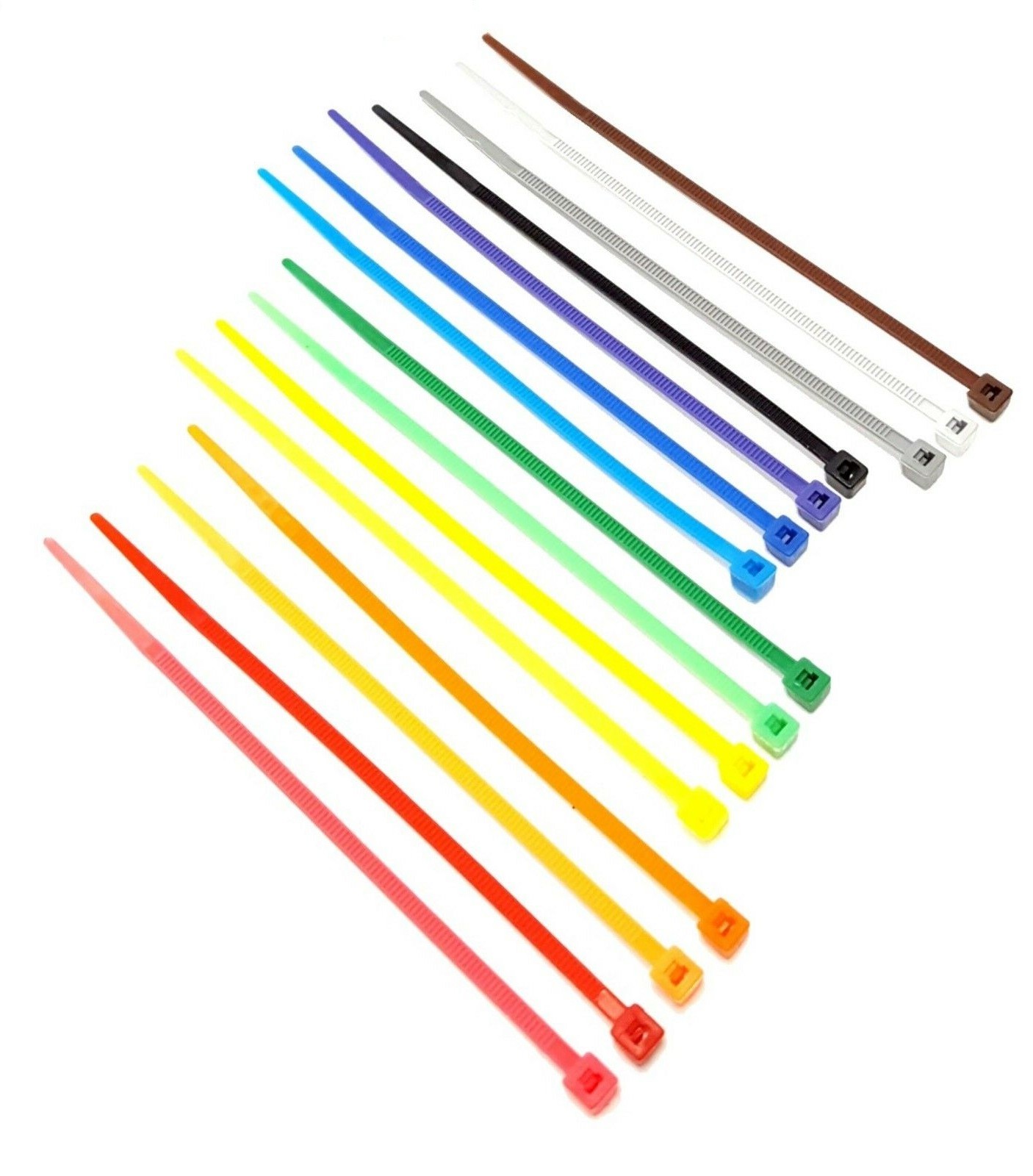 Fluorescent Self Locking Zip Tie Nylon Cord Wrap Weather Resistant Wire Cable