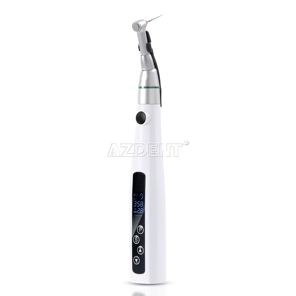 AZDENT Dental Cordless LED Endo Motor 16:1 Reduction Contra Angle Treatment