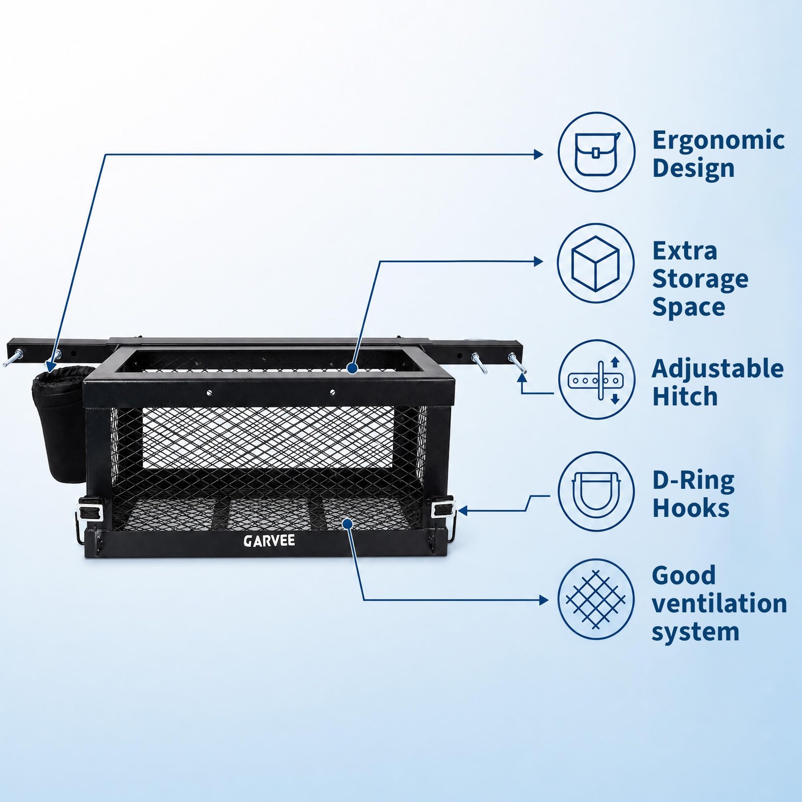 Heavy Duty Tractor Tool Box 24»’x10»x9» Multi-Function Tractor Accessories