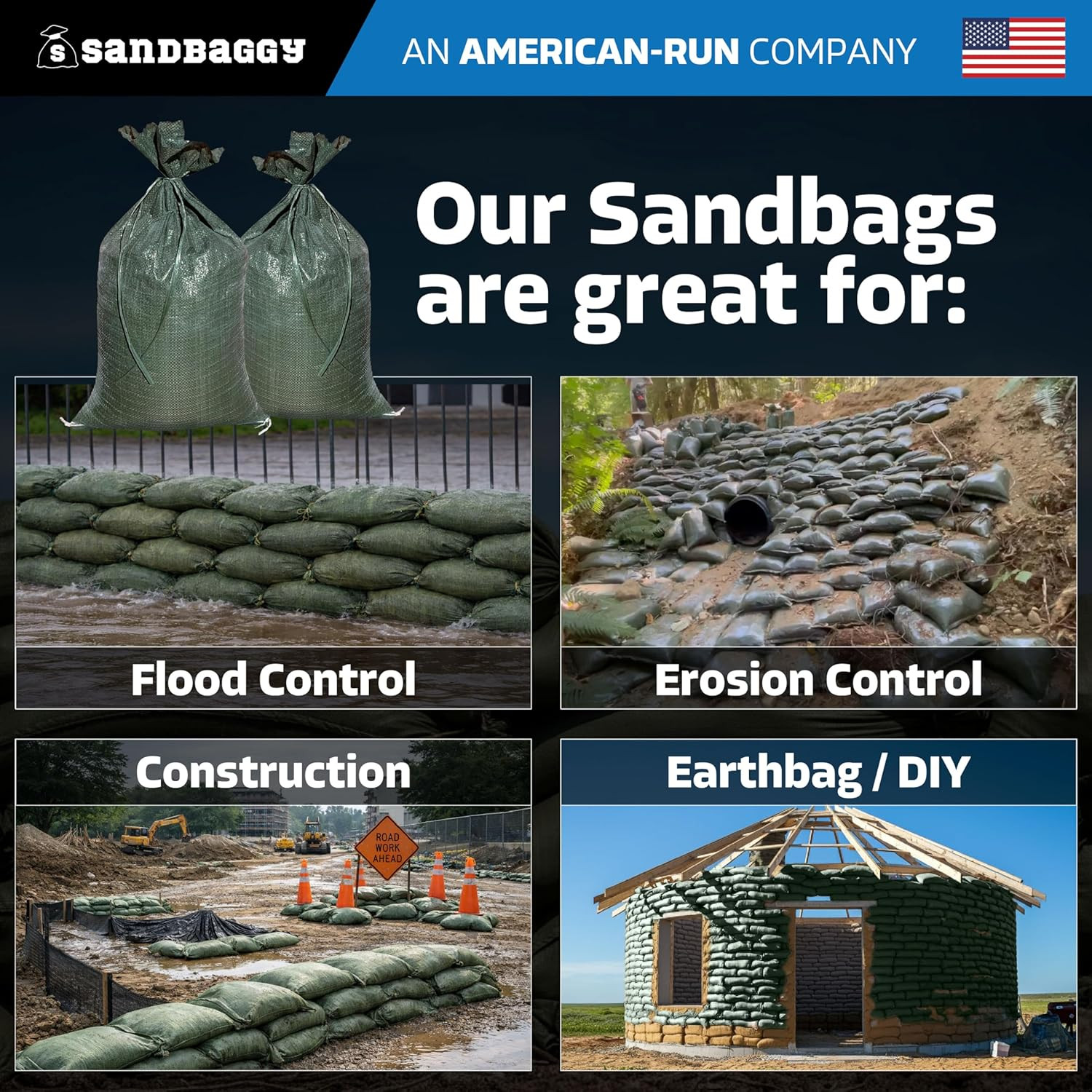 – Heavy Duty Empty Sandbags for Flooding (14″ X 26″) – Poly Sand Bags for Flood
