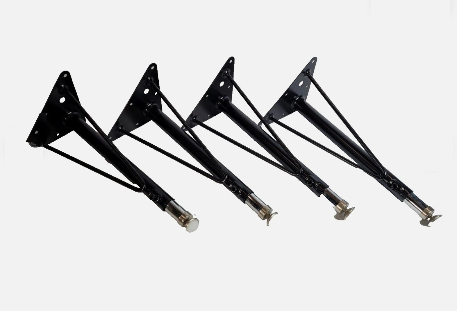 Tapered Metal Table Legs XU-LEG-SHORT-GG Set of 4 #9377
