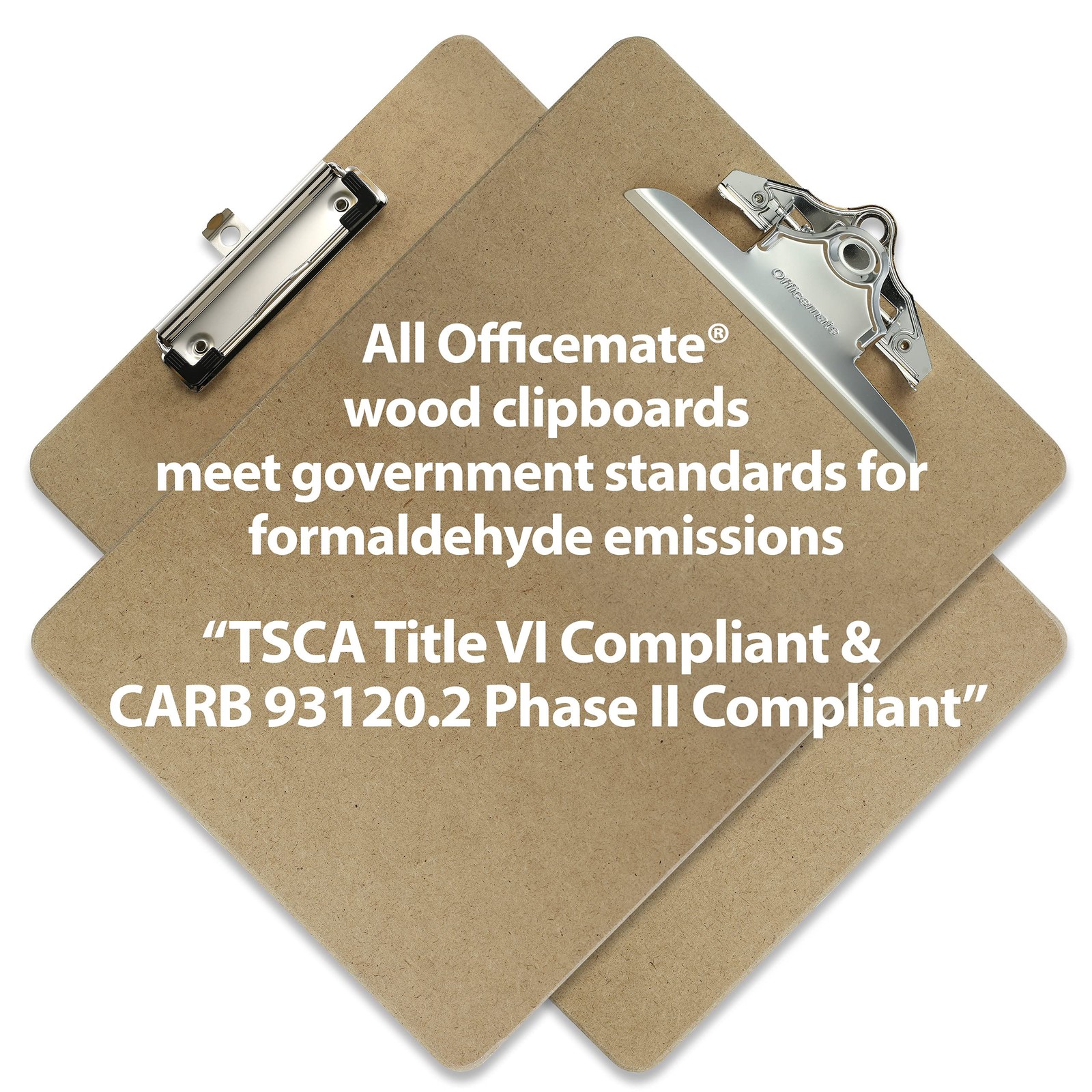 Officemate Recycled Wood Clipboard, 3 Inch Clip, 1 6″ Width x 9″ Length,