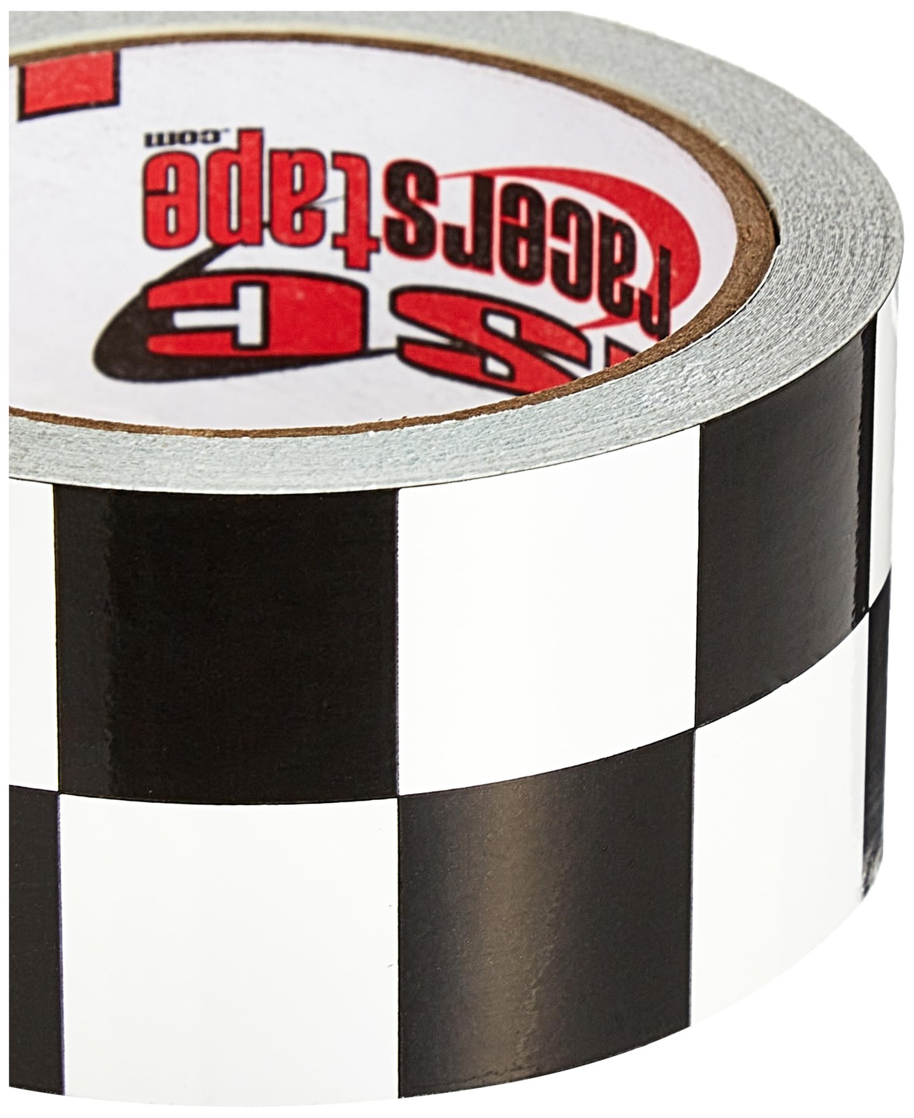 Black and White Checkered Racing Tape Decorative Automotive Striping