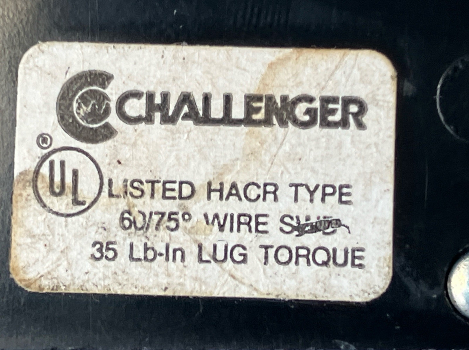 A120L Challenger Crouse-Hinds 1 Pole 20A «Cheater» Circuit Breaker A120 Non-CTL