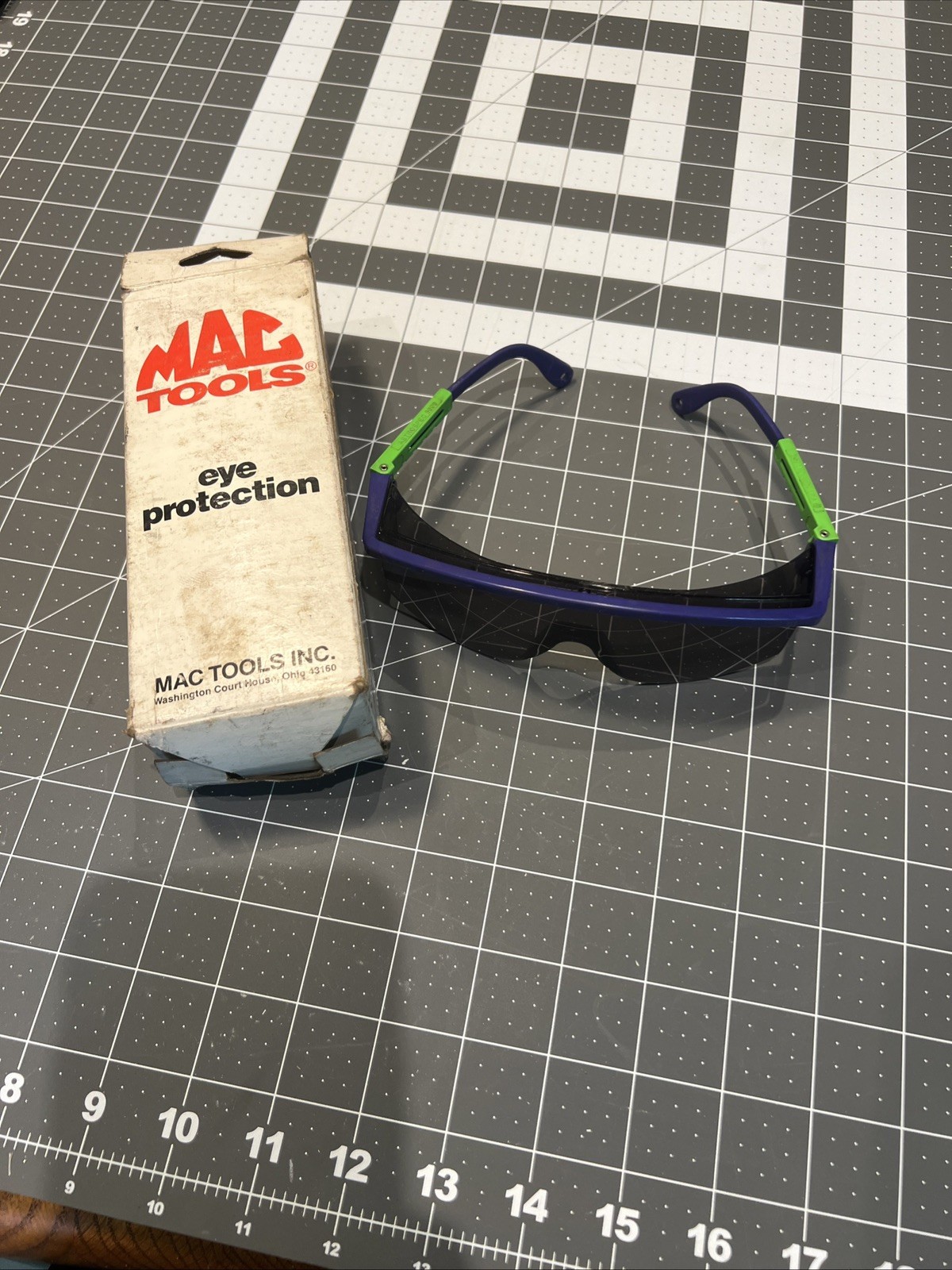 Mac Tools High Impact Safety Glasses USA Purple & green frame