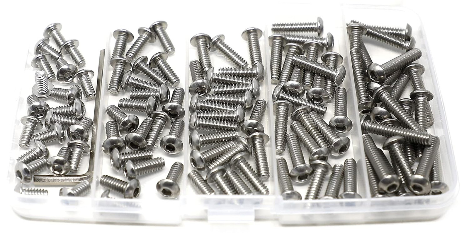 100 Pcs SAE #10-24 X 3/8″, 1/2″, 5/8″, 3/4″, 1″ UNC Threads Stainless Steel