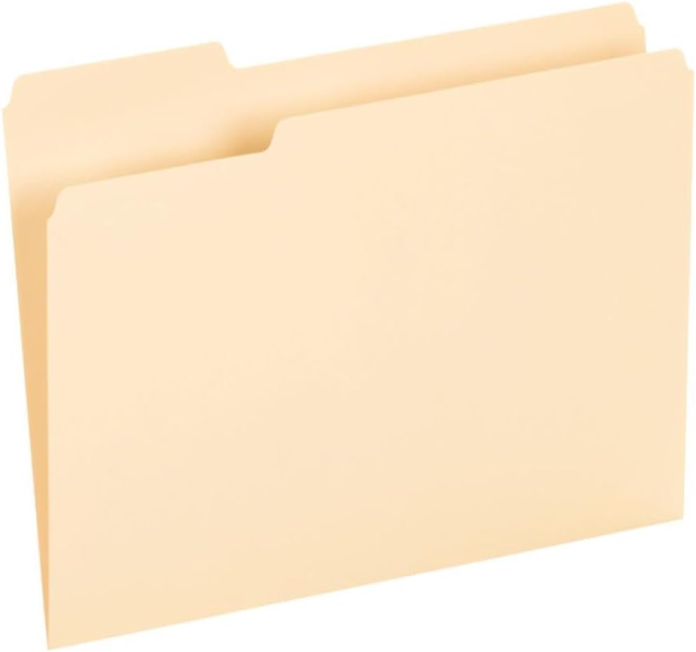File Folders, 100 Pack, Durable Manila Folders, Letter Size (8.5″ x 11″), 3 Top