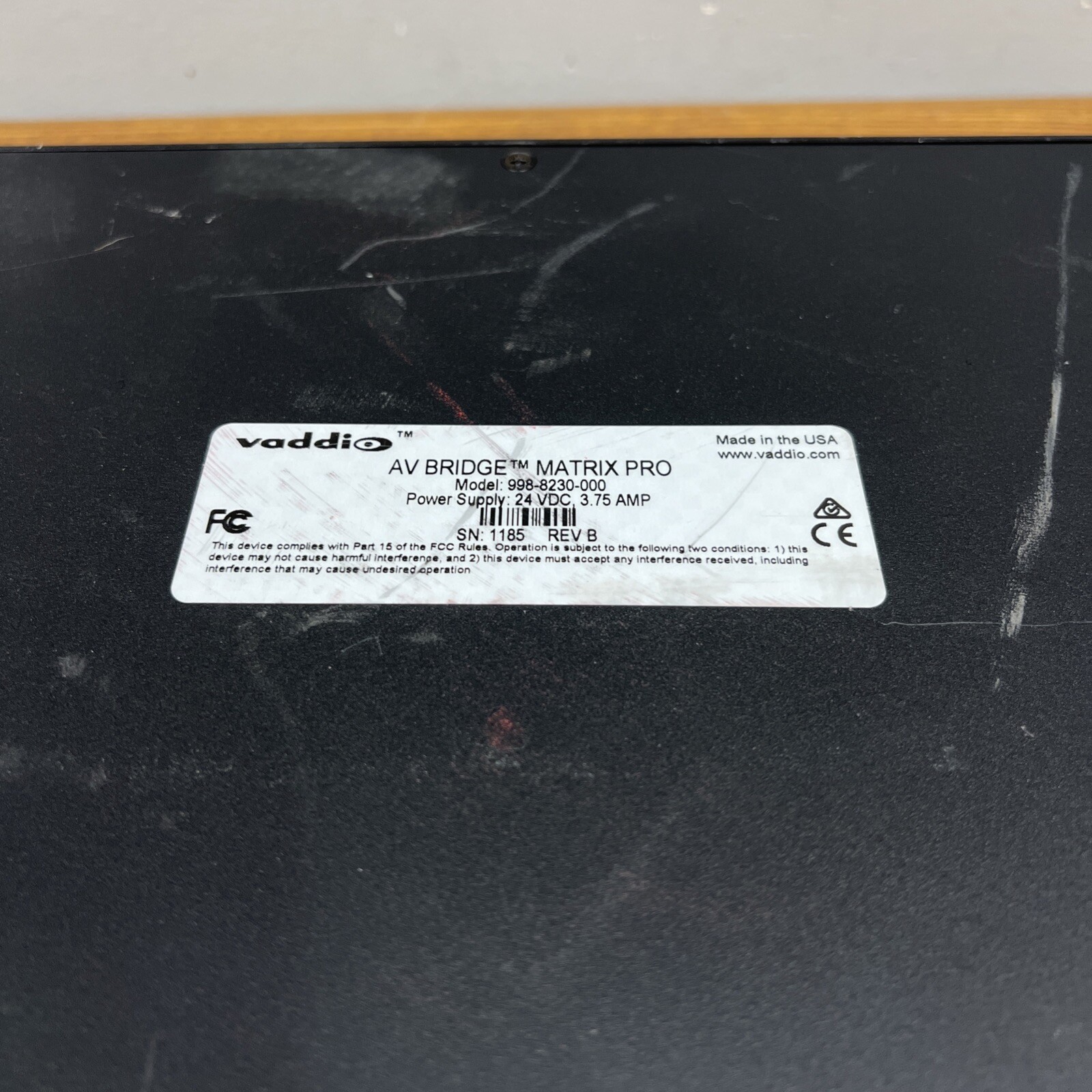 Vaddio AV Bridge MATRIX PRO Audio Video Encoder HD Video Switcher 998-8230-000