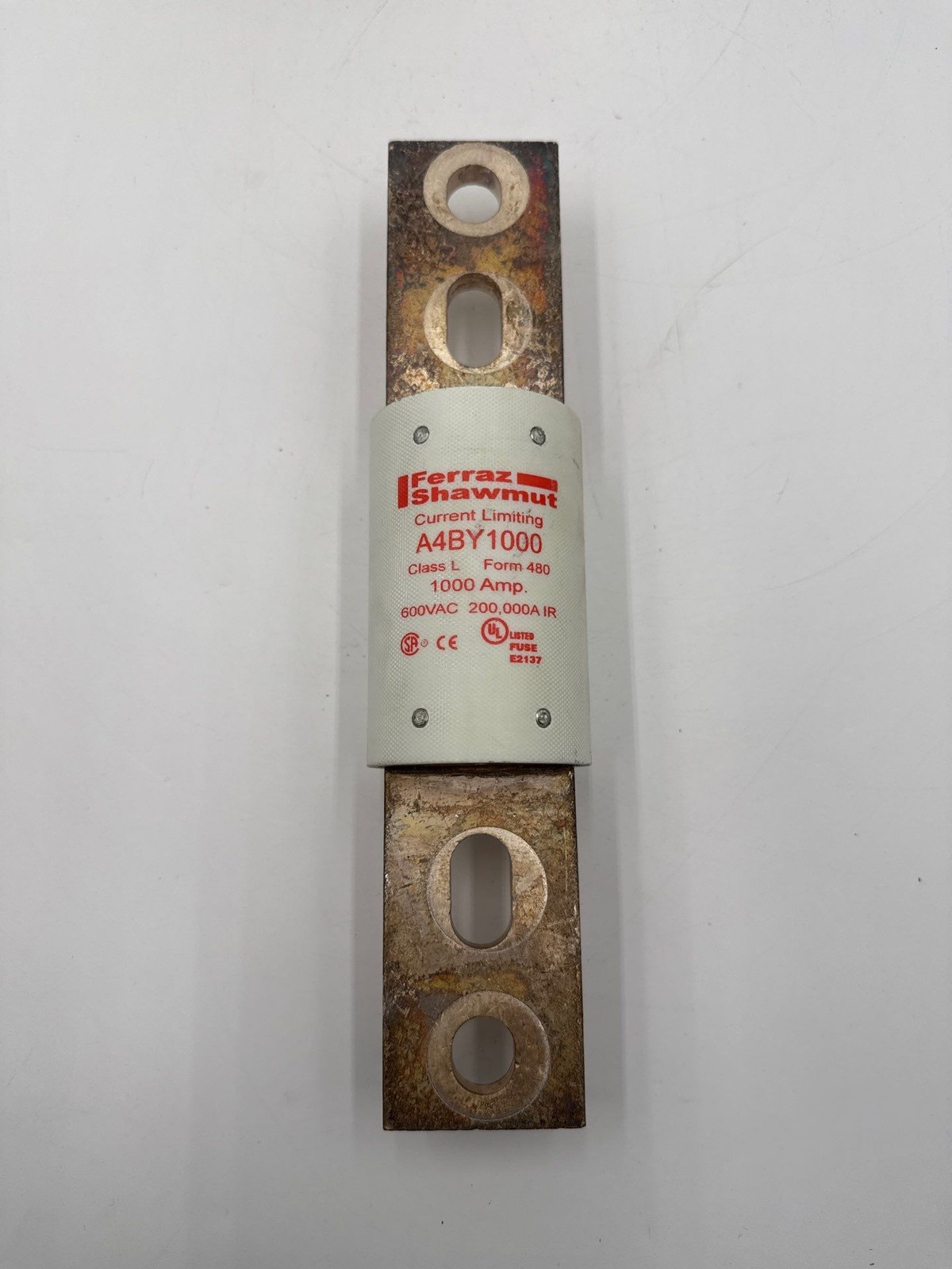 Ferraz Shawmut A4BY1000 Fuse 1000A 600V Class L 1000 Amp Current Limiting Used