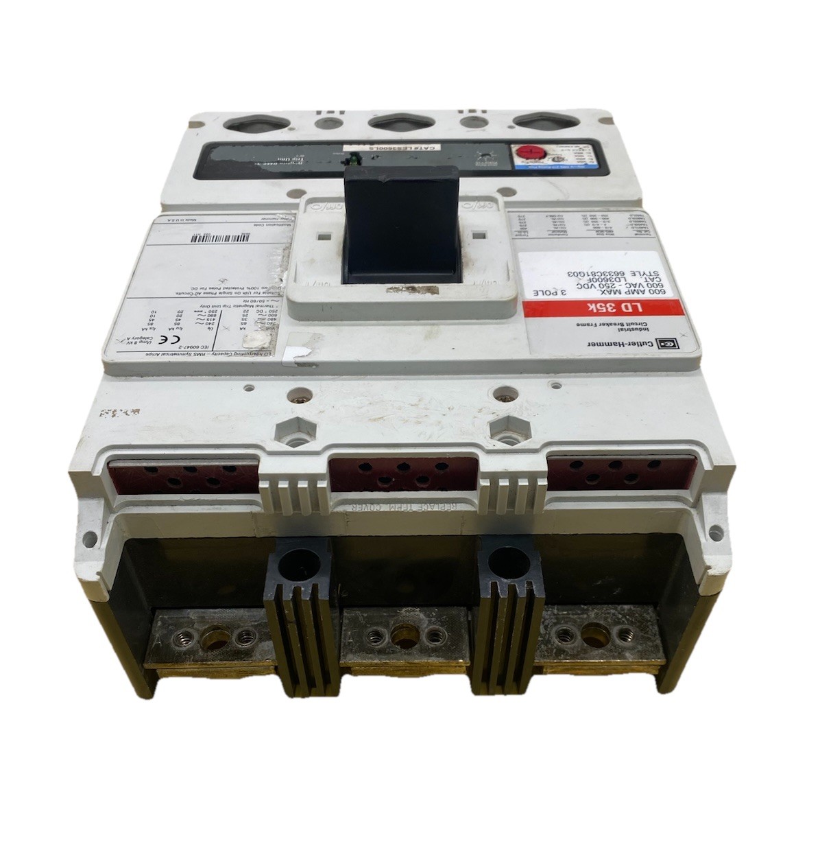 CUTLER HAMMER LD3600F CIRCUIT BREAKER 600V, 600A, 3 POLE – LES3600LS TRIP UNIT