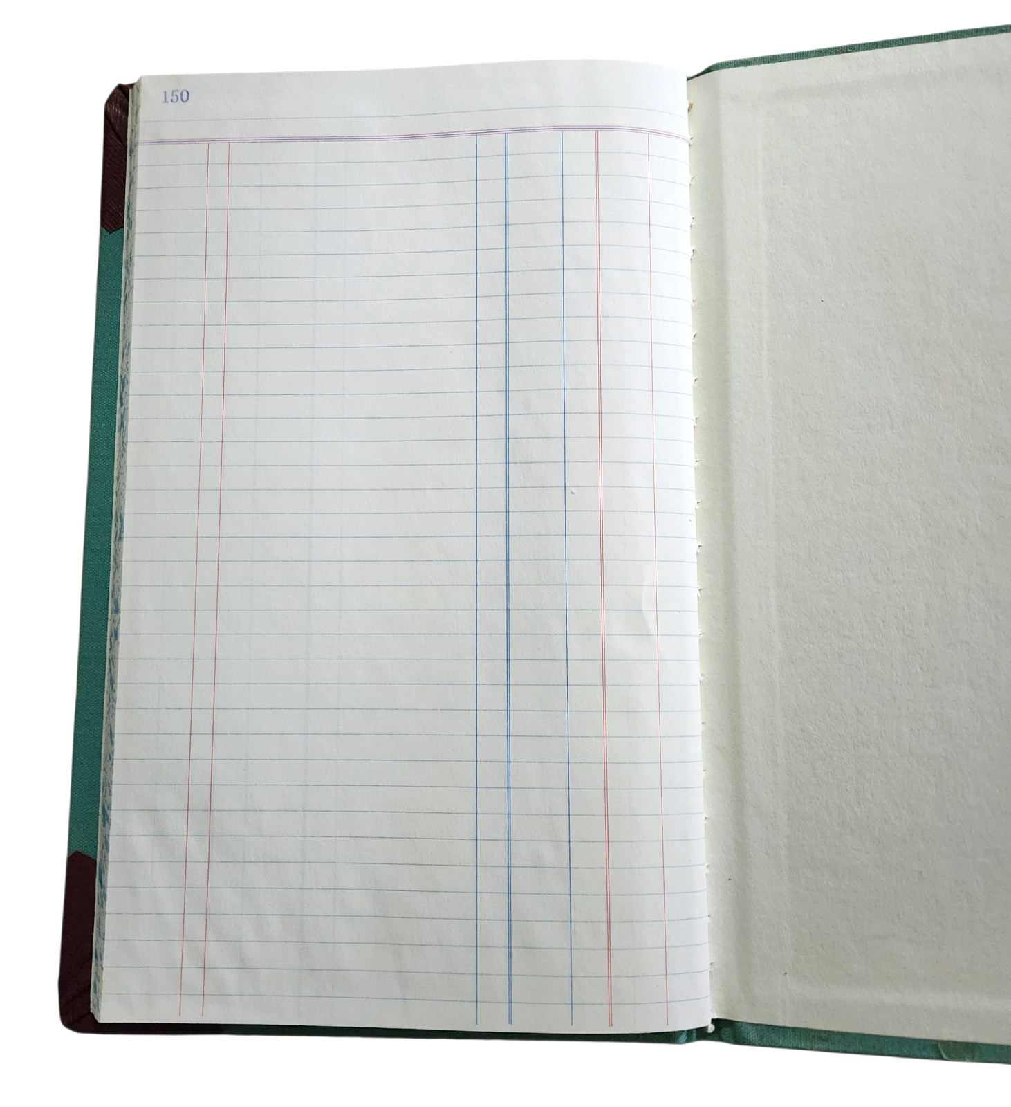 Boorum & Pease Account Book No. 67 1/8 J 150 Green 150 Pages 12 3/4″ X 8 1/4″