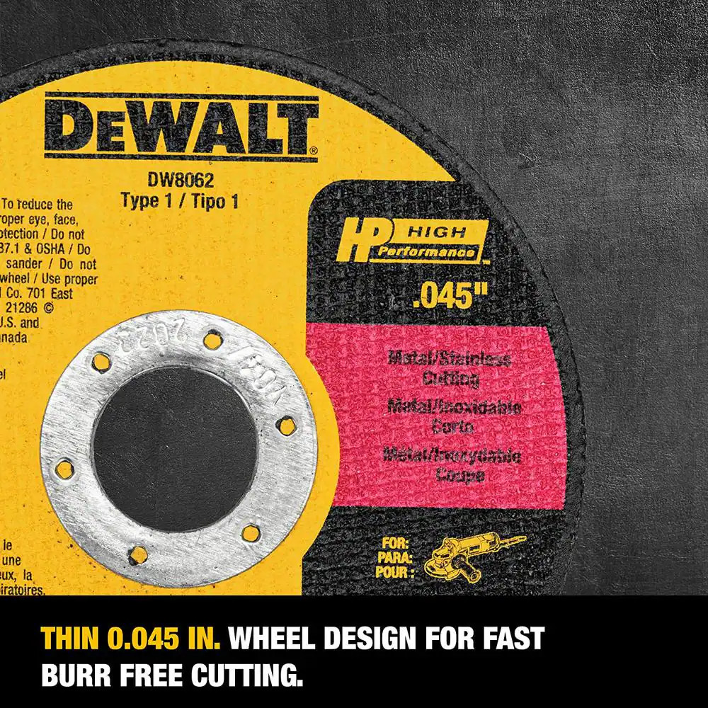 4-1/2 In. X 0.045 In. X 7/8 In. Metal and Stainless Cutting Wheel (5-Pack)