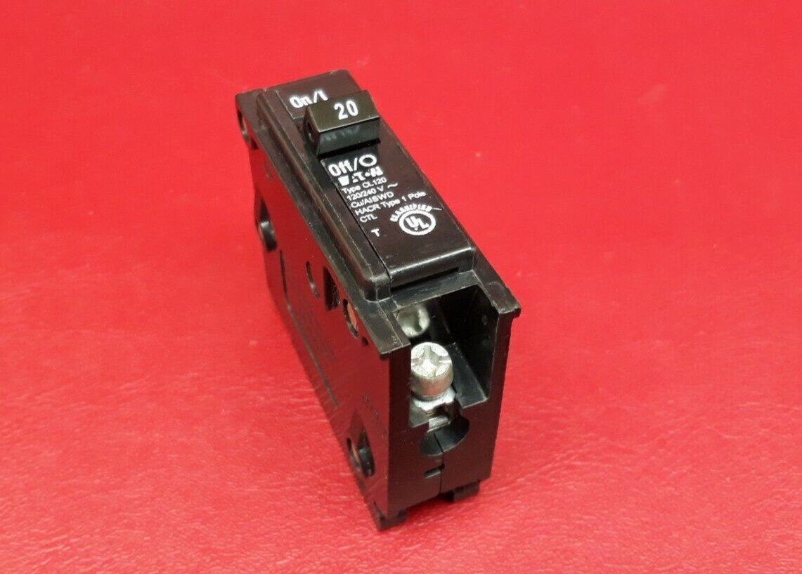 Eaton Cutler Hammer 20 Amp Single Pole Circuit Breaker BR120 / C120 120V