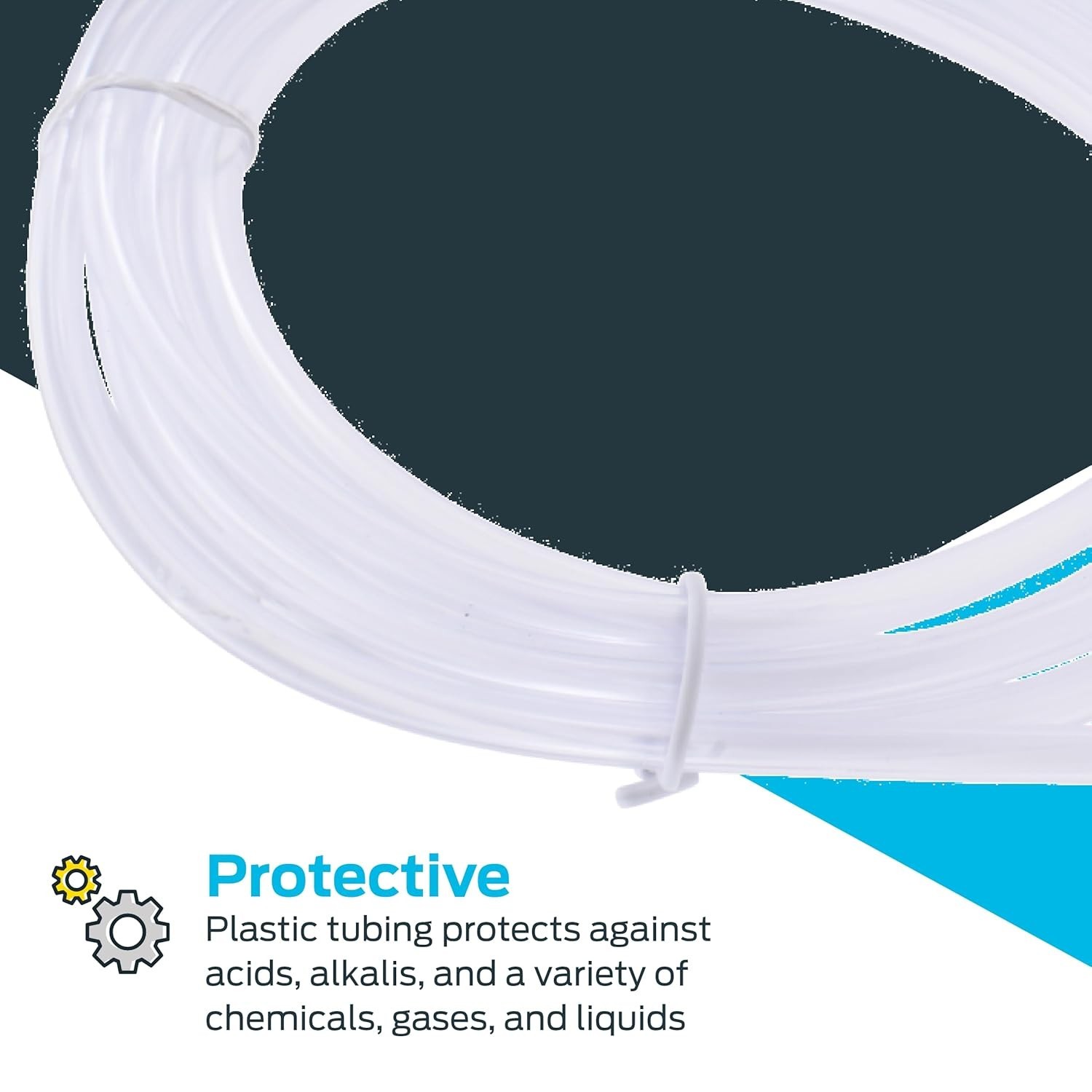 Flexible 10ft Clear PVC Tubing, 0.17 ID x 1/4 OD for Water & Chemical Transfer