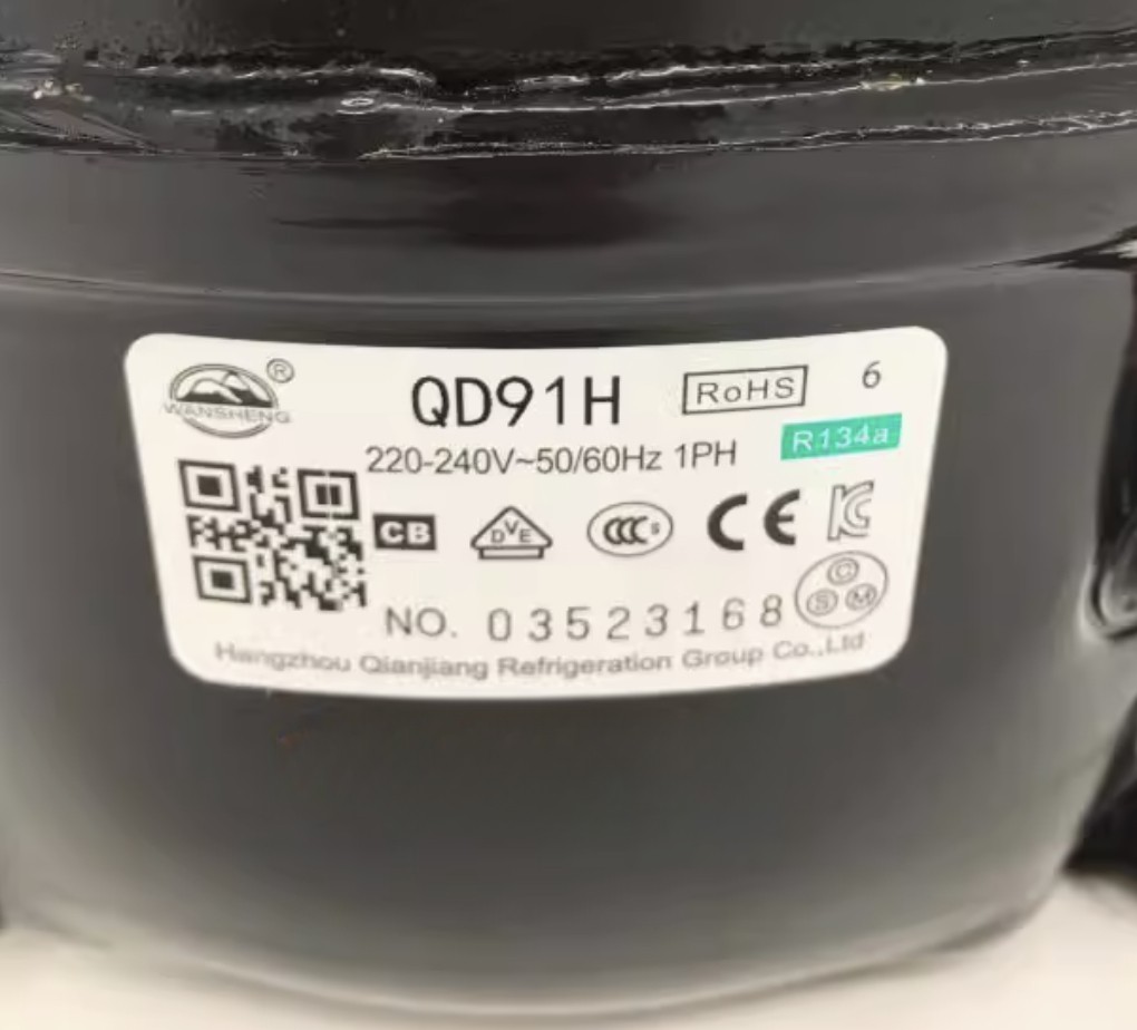 1PC New Refrigerator freezer compressor R134a QD91H 220-240V~50Hz 1PH 183W