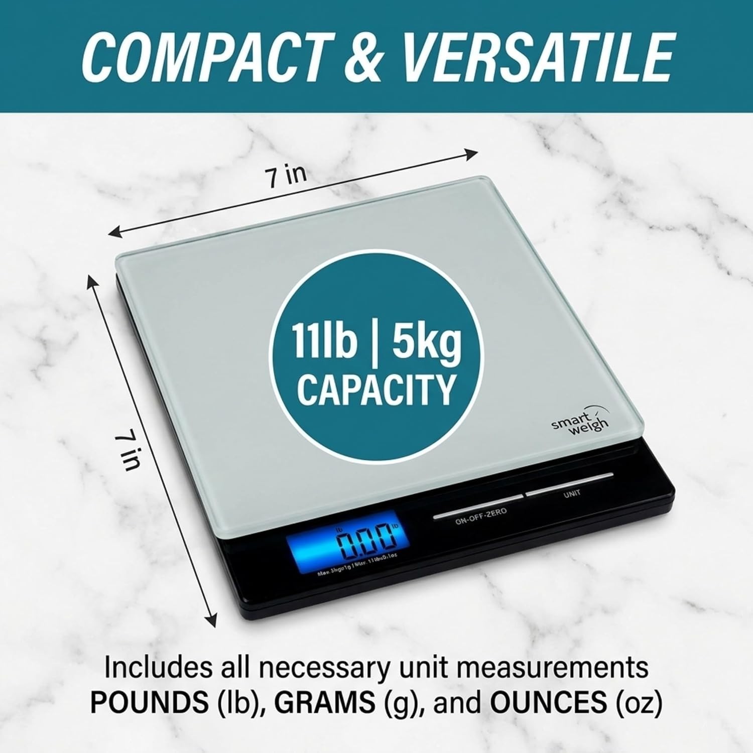 Professional USPS Postal Scale with Tempered Glass Platform, Multiple Weighin…