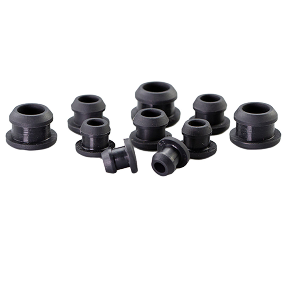 Black / White Snap-On Hole Plug Silicone Rubber Blanking Seal Bung Pipe Tube