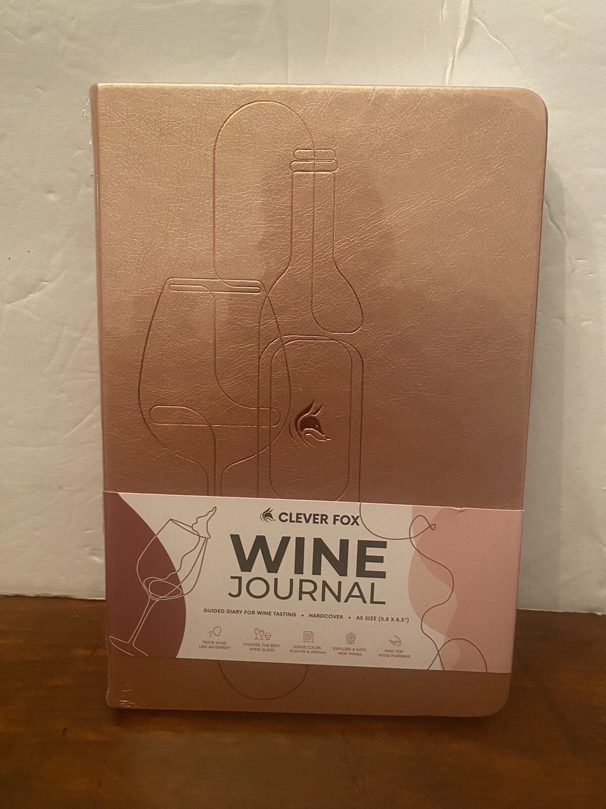 Clever Fox Wine Journal for Tasting – A5 (5.8» x 8.3») Rose Gold – Hardcover