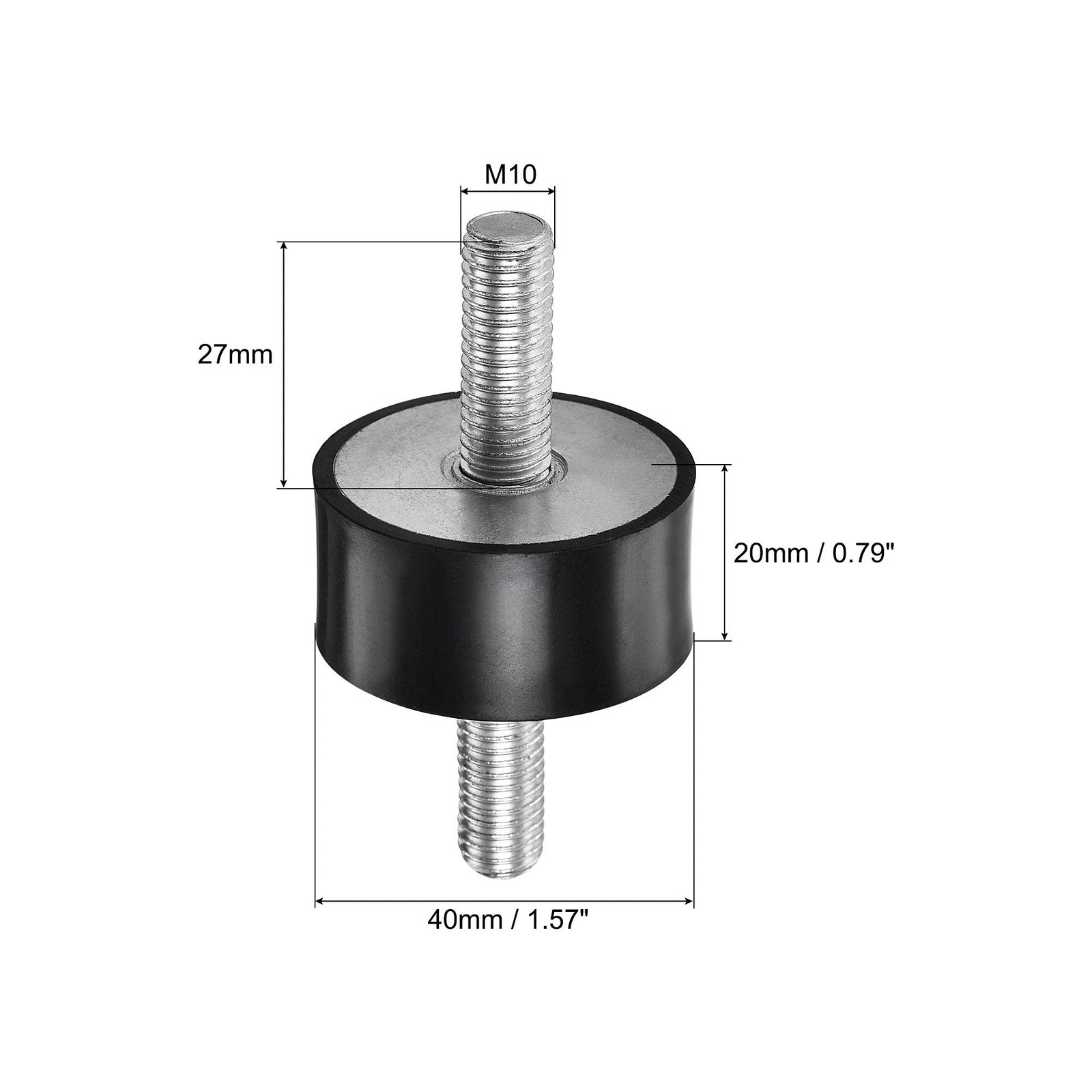 uxcell M10 Rubber Mounts, 2pcs Male/Male Shock Absorber, for Motor Generator…