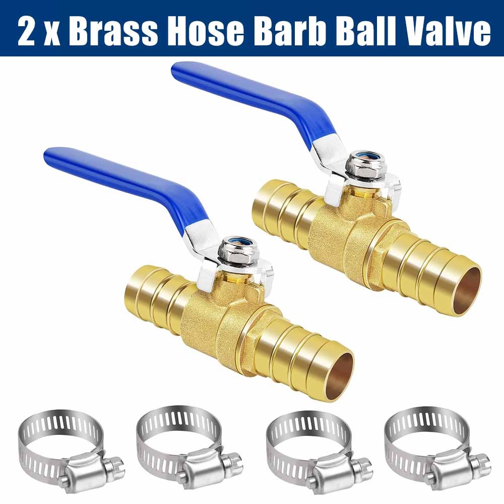 2 Set 5/8″ Brass Heater Hose Shut Off Valve Kit for Automotive HVAC System US