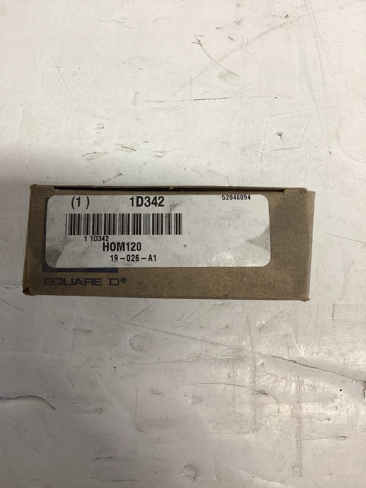 SQUARE D Hom120 Single Pole Breaker H-125