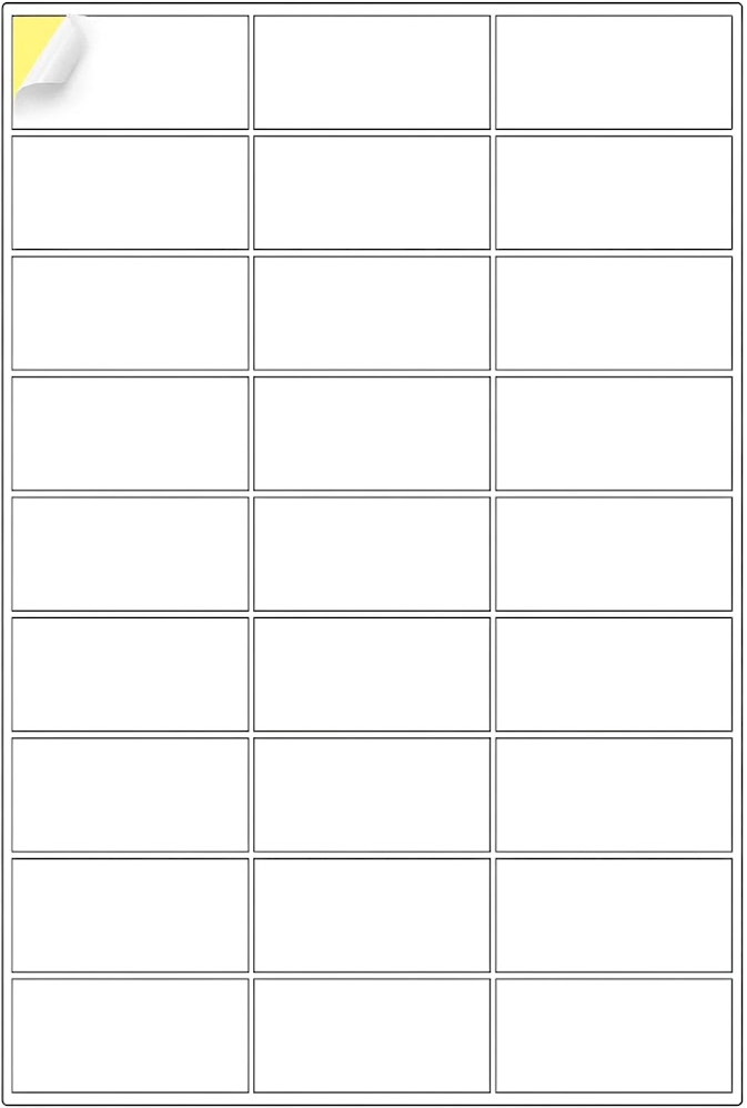 A4 Label Paper 27 Labels Per Sheet, Self Adheisve Stickers – 100 Sheets Per Box