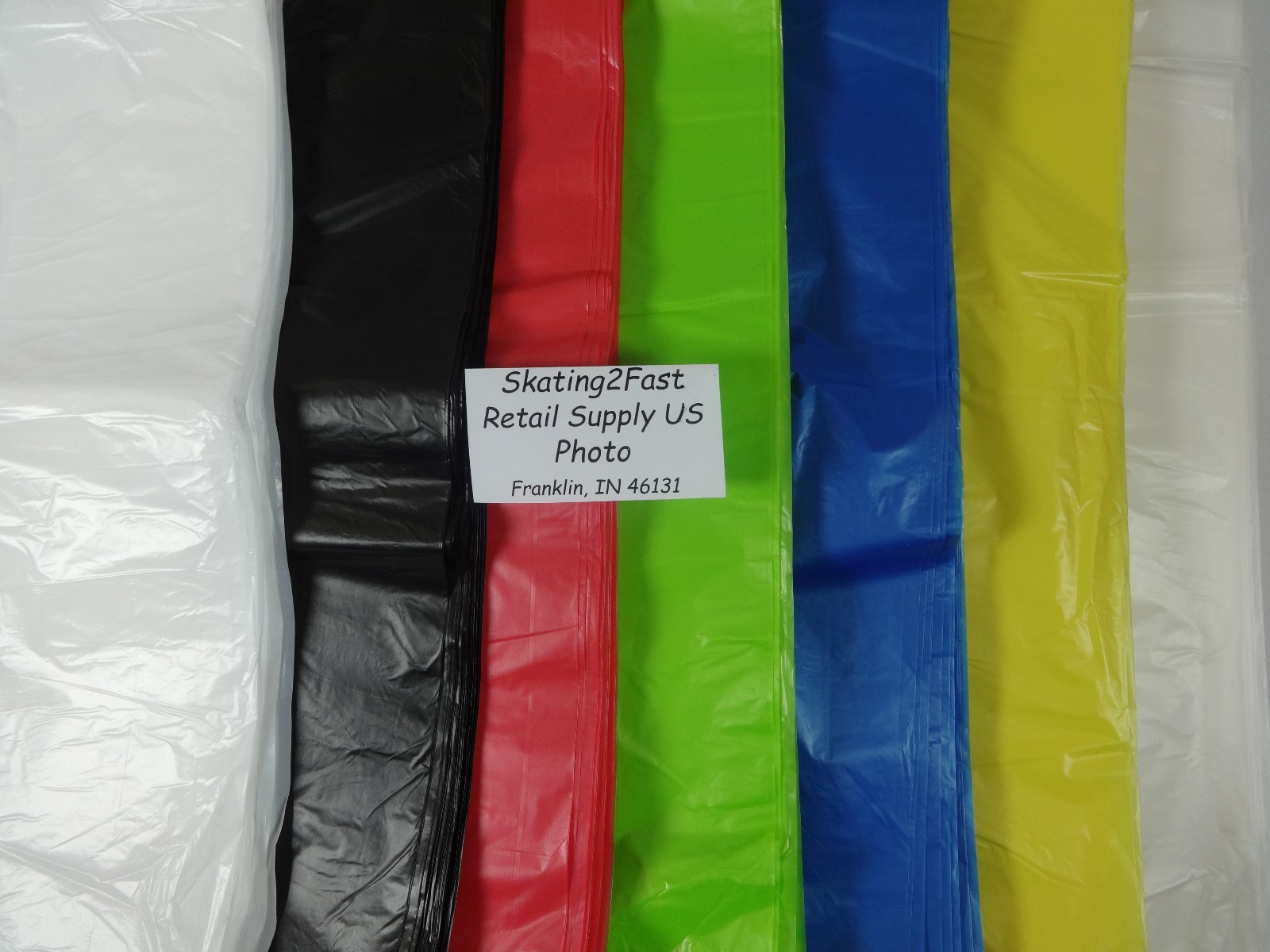 Qty. 100 Plastic T-Shirt Bags Retail Handles 11.5″ x 6″ x 21″ Variety of Colors