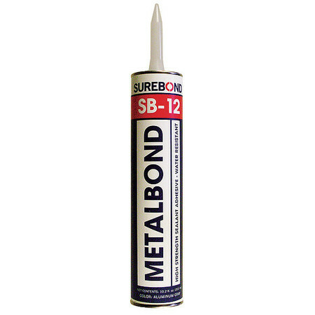 Surebond Sb-12 Metalbond, 10.3 Oz, Cartridge, Aluminum Gray, Naptha Base