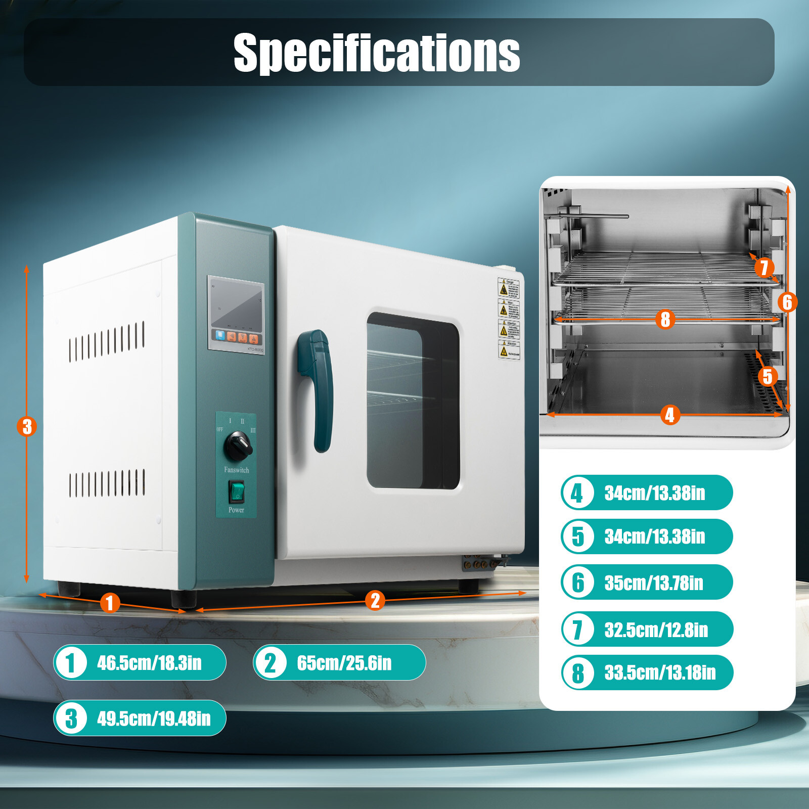 12 Gal 1000W Industrial Drying Oven Lab Industrial Digital Forced Air Convection