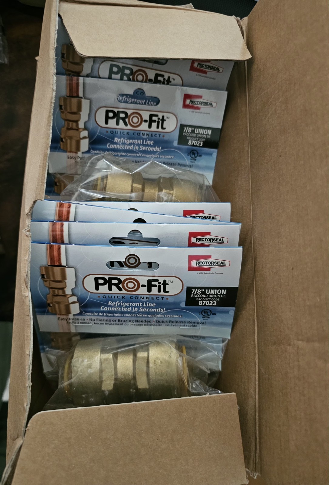 10 Count New Sealed Rectorseal Pro-fit #87023 7/8″Quick Connect Refrigerant Line