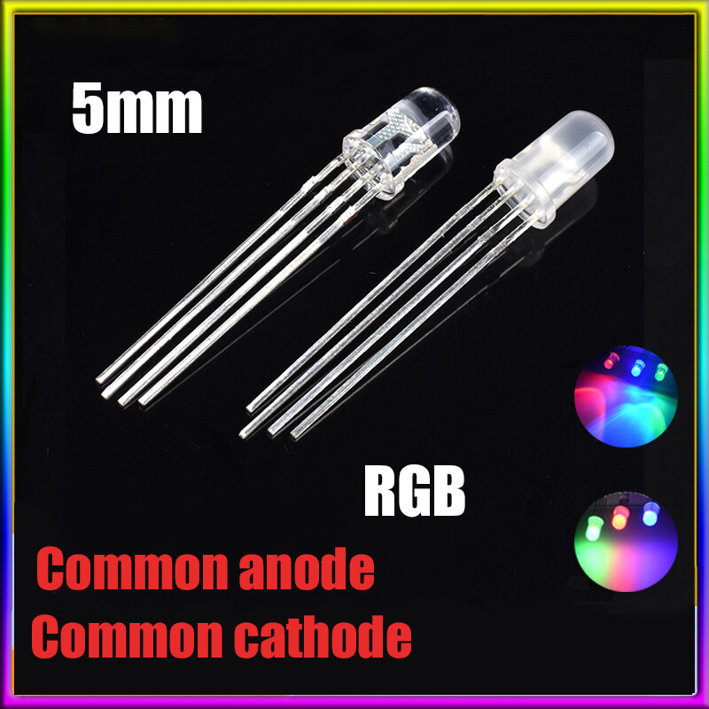 Ultra Bright LEDs 5mm White Clear Diffused Bulb Common Cathode / Common Anode