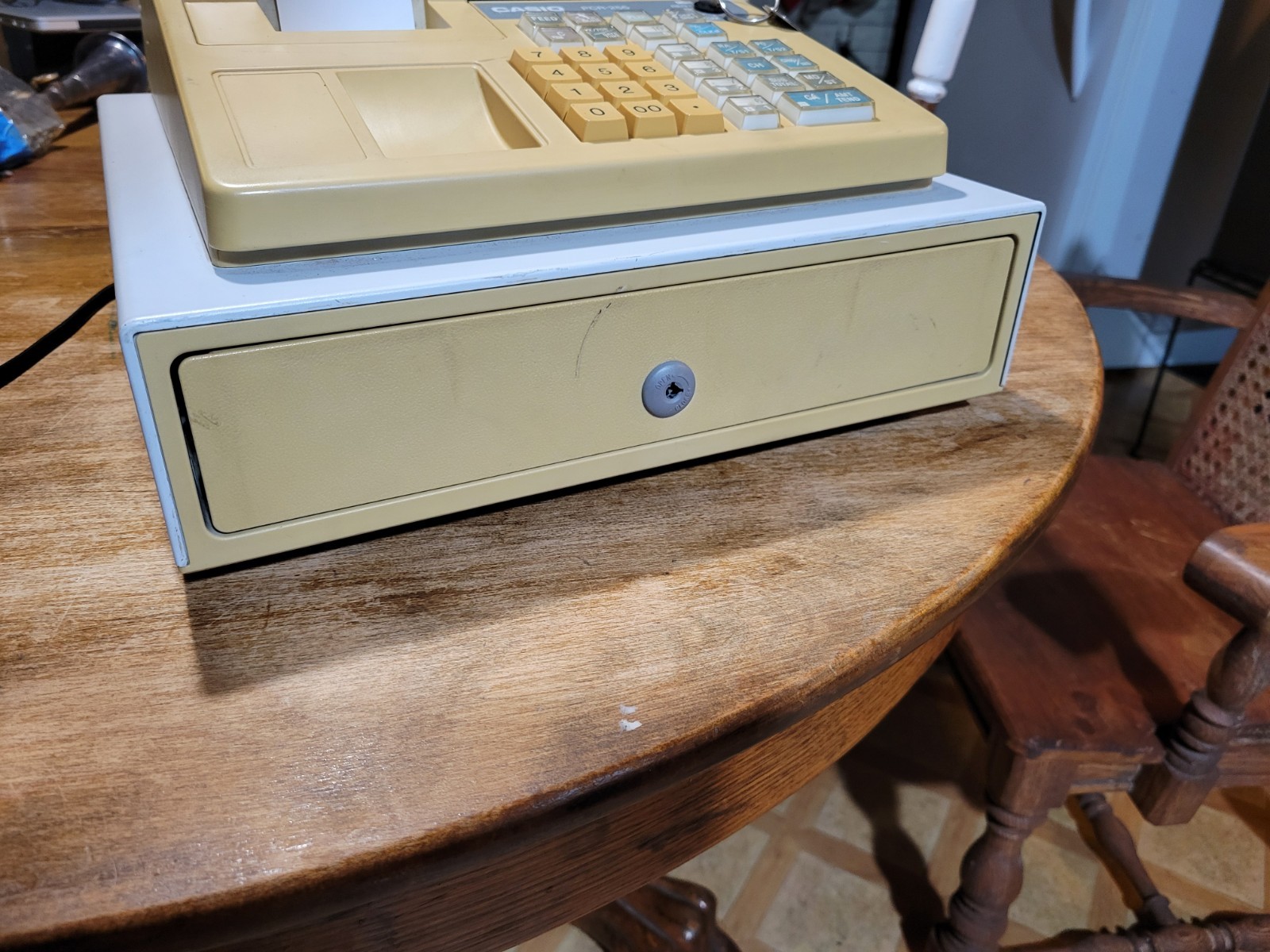 Vintage Casio PCR-255 Cash Register WORKING With Keys Lightweight