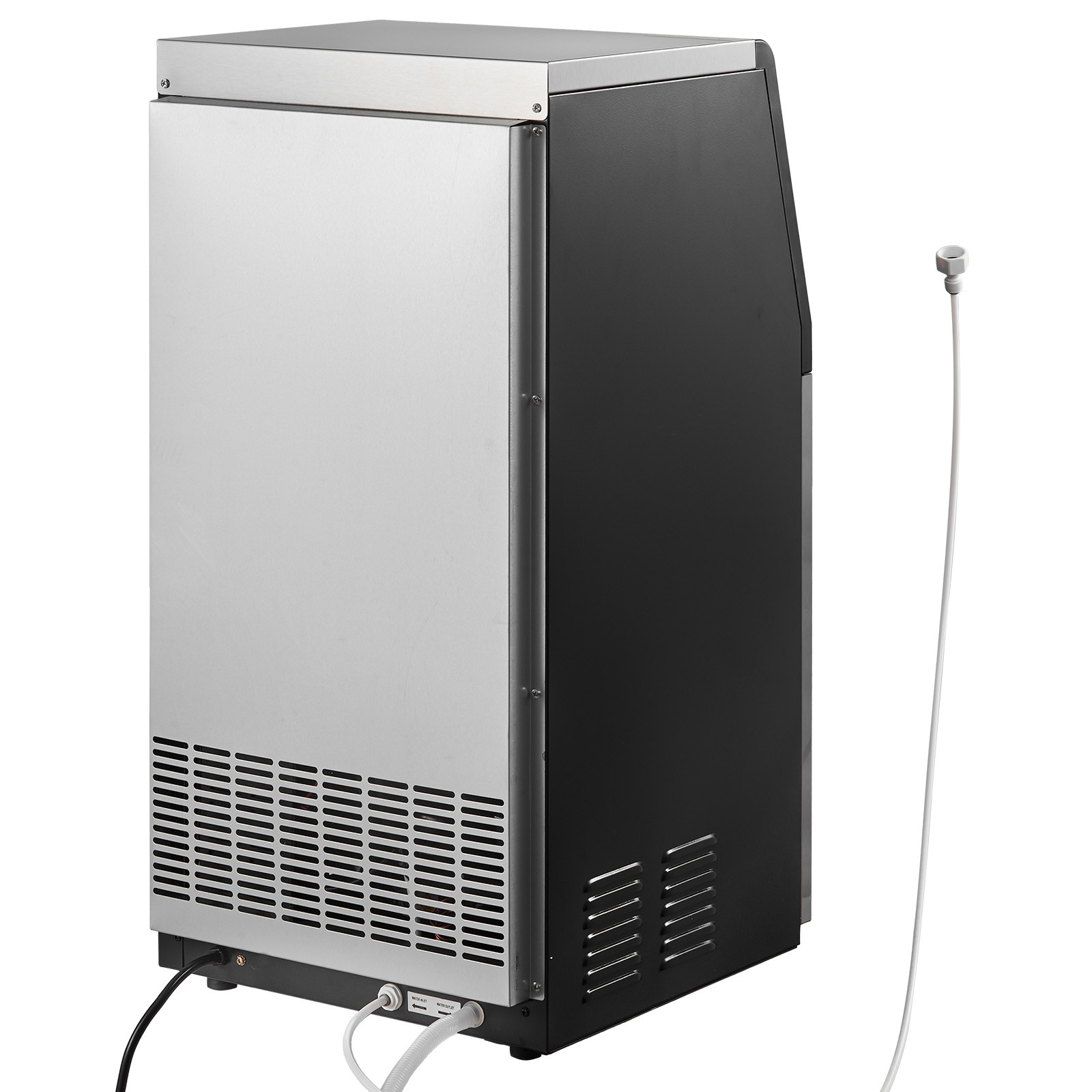 Uimoso 120lbs Commercial Ice Maker Under Counter Ice Cube Machine 30lbs Storage