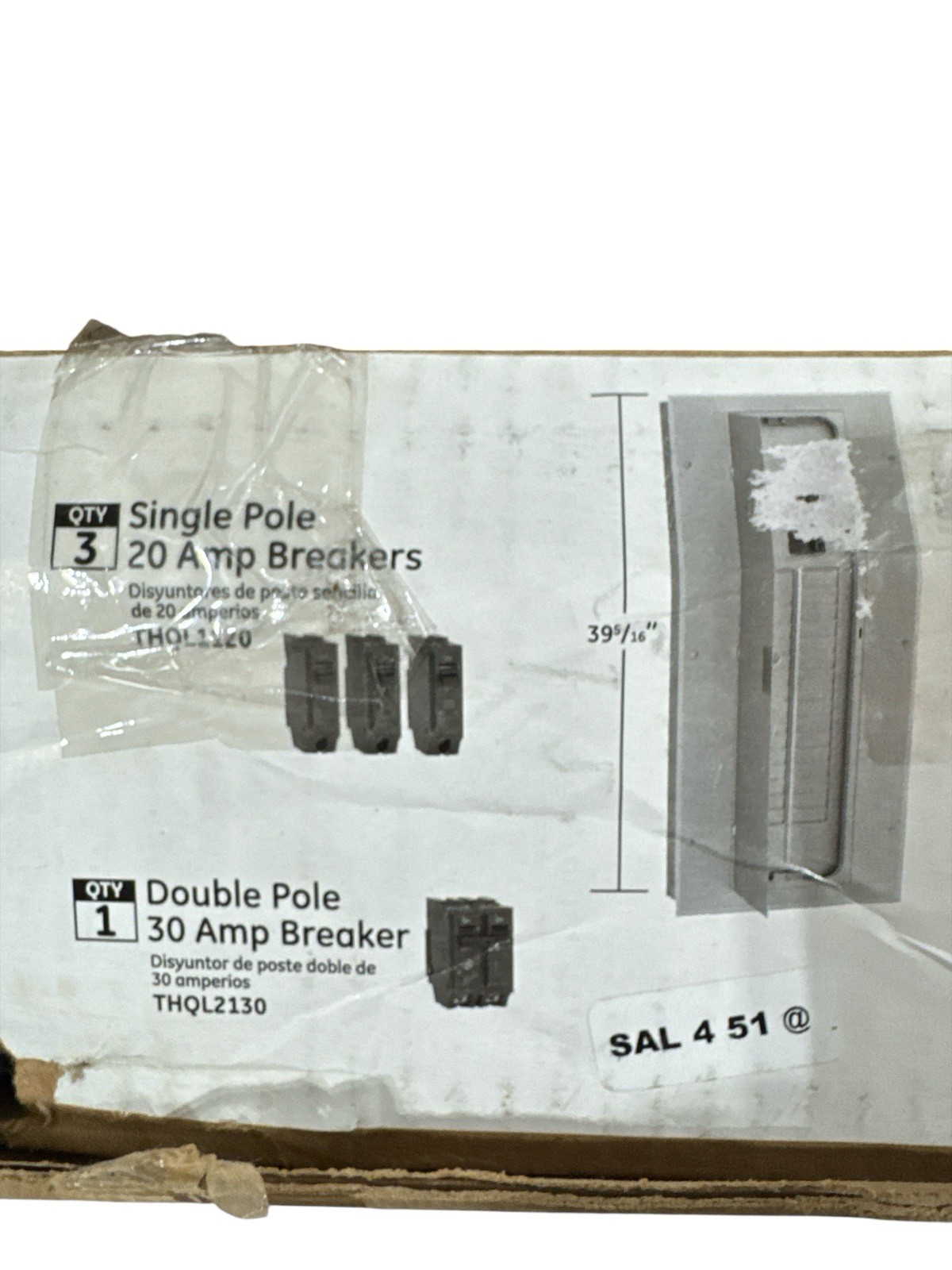 GE 200 Amp 40 Space 80 Circuit Indoor Main Breaker Panel Kit TM4020C80K (OB)
