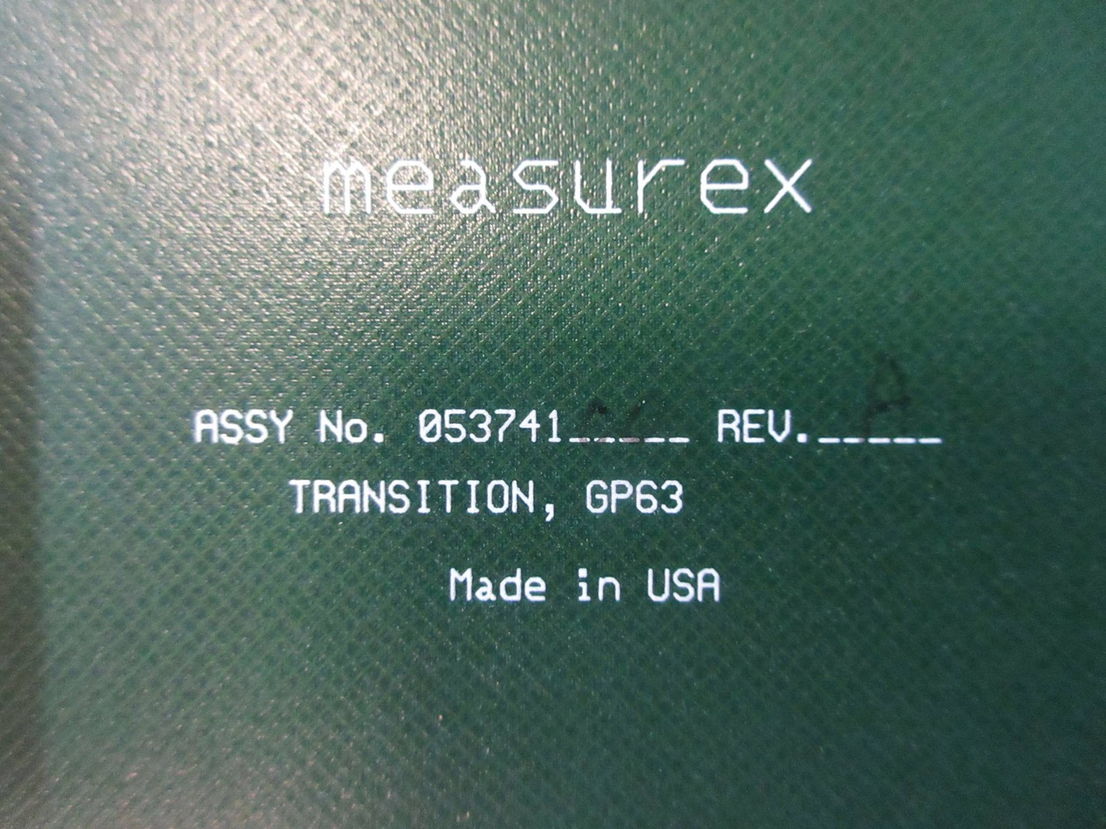 Measurex 05374100 Rev A GP63 Transition Module PLC Board 053741-00 Revision A